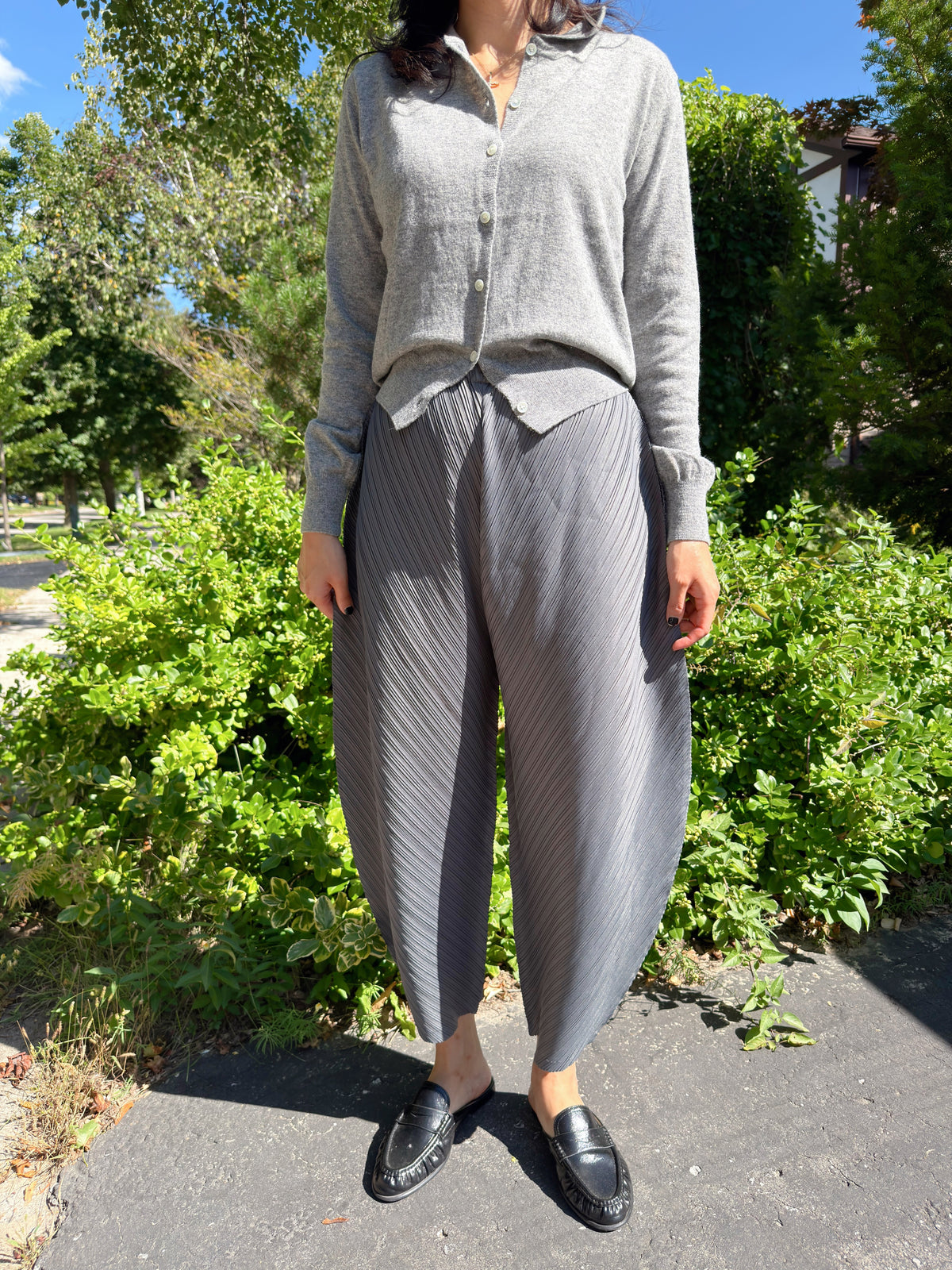 Pleated Draped Balloon Pants (black, brown, gray)