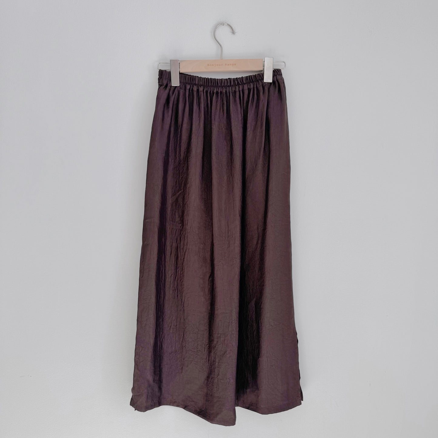 Glossy Banding Skirt (blue,brown,grey)