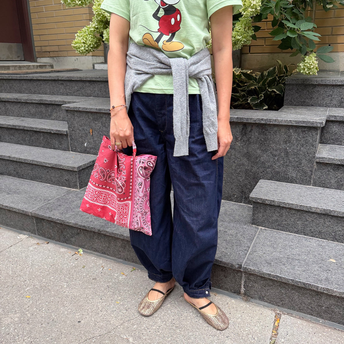Vintage Bandana Patchwork Bag (red, purple, green)