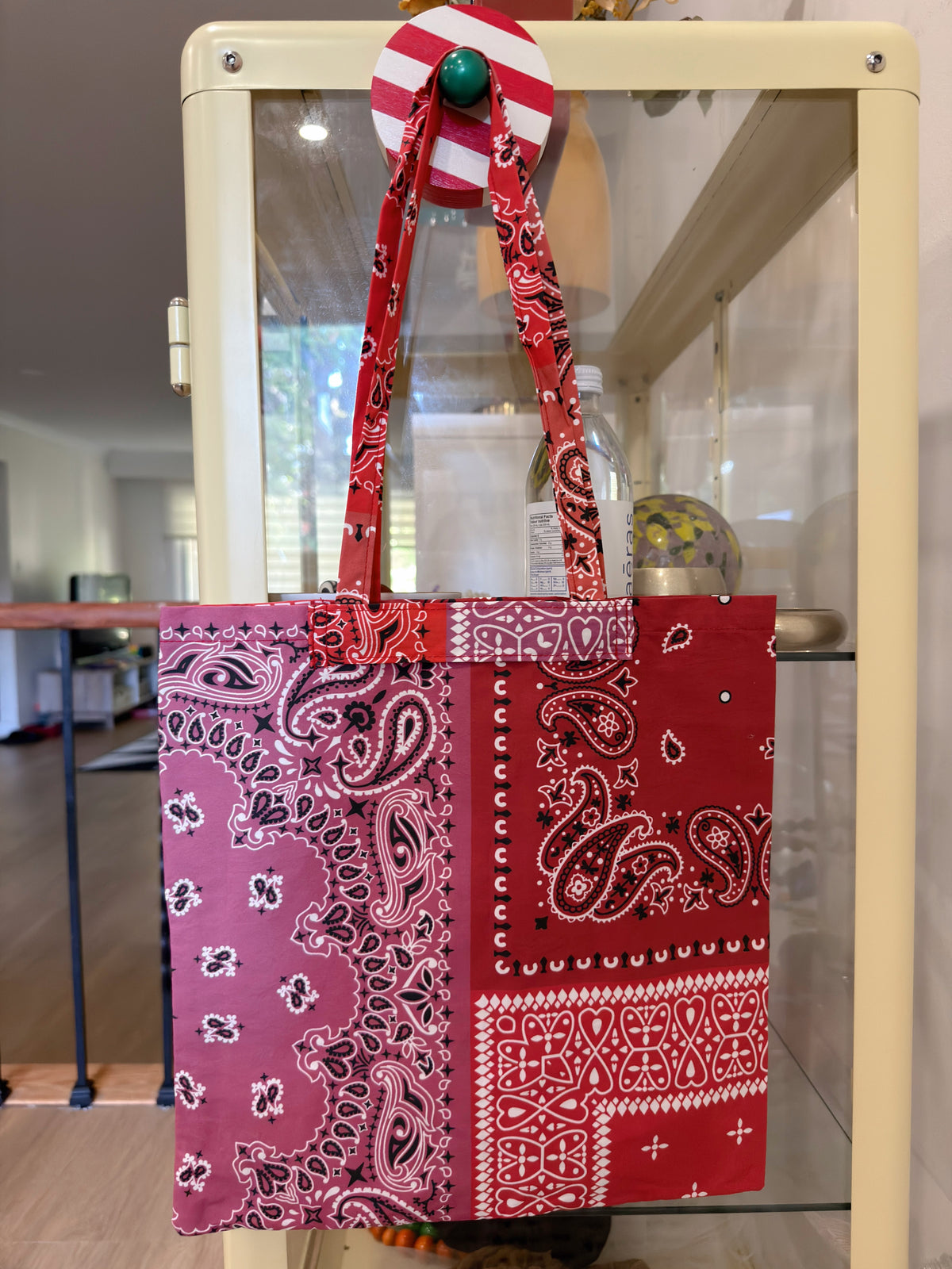 Vintage Bandana Patchwork Bag (red, purple, green)