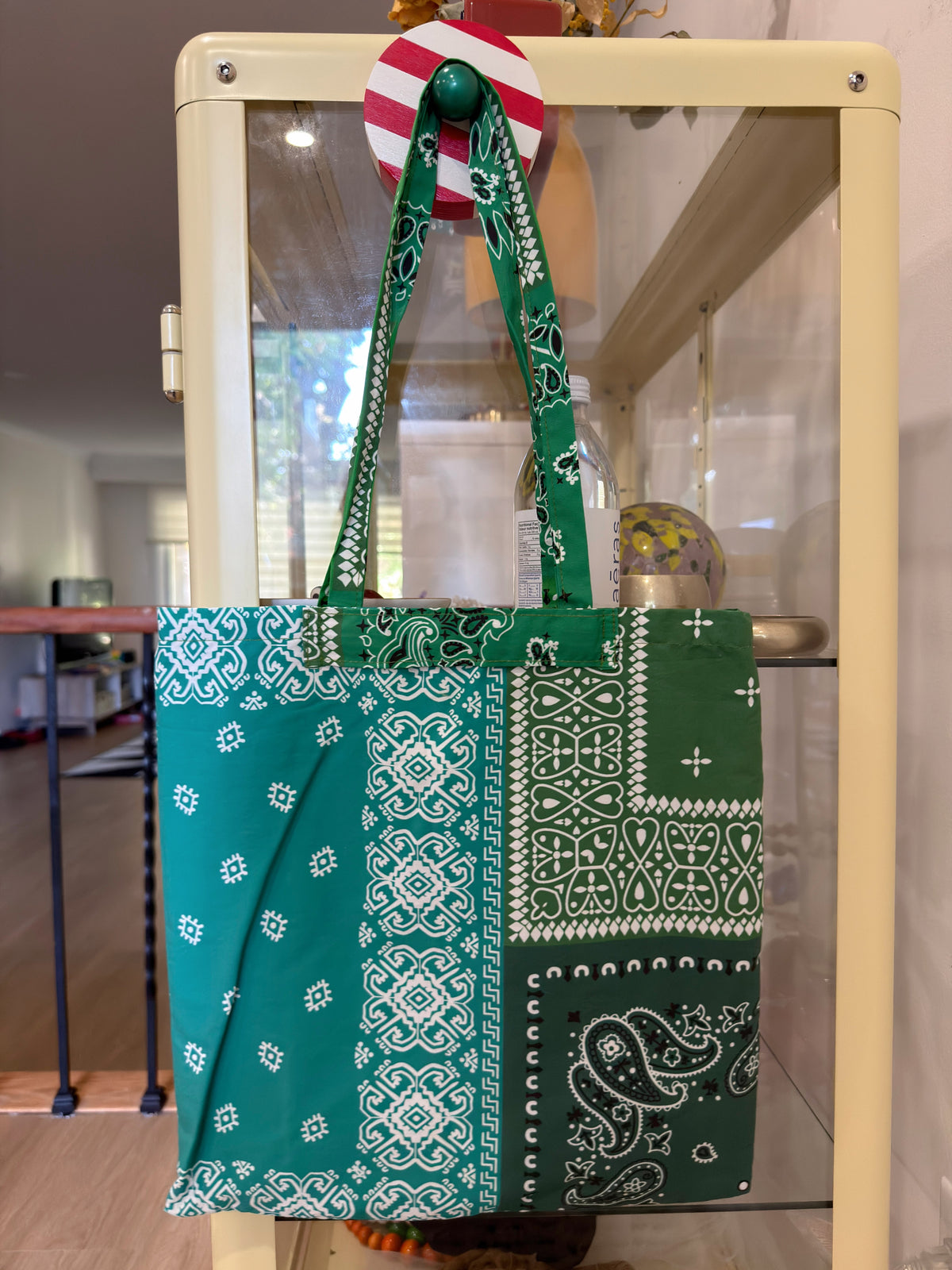 Vintage Bandana Patchwork Bag (red, purple, green)