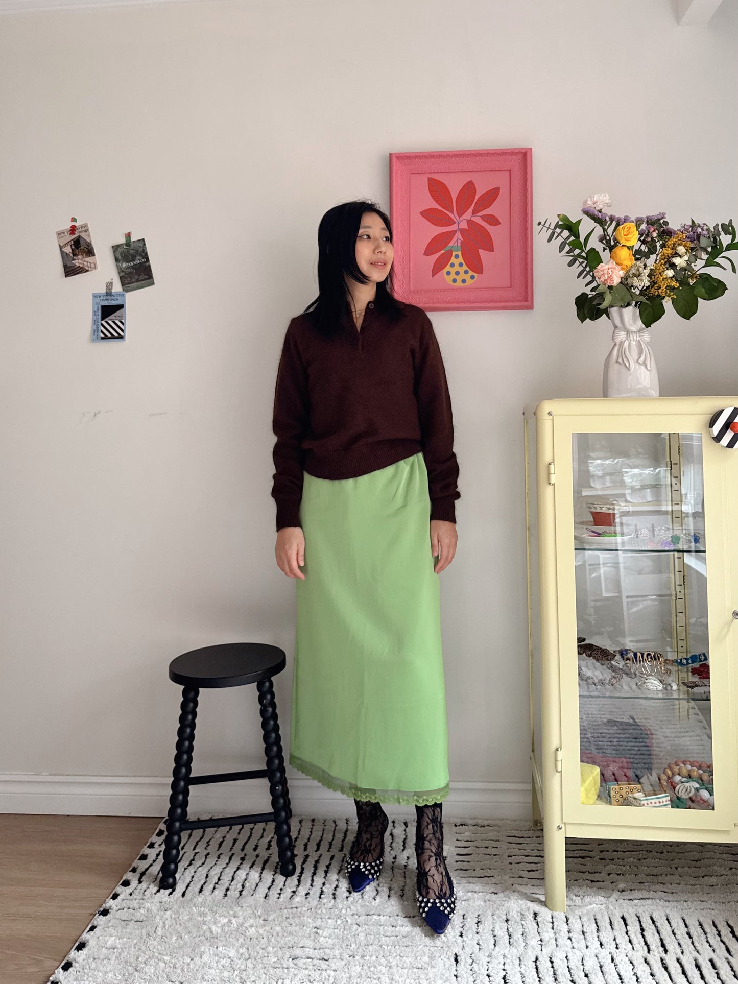 lace banding skirts (Green, Black)