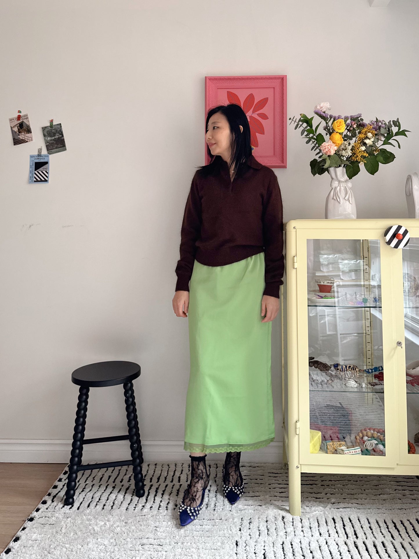 lace banding skirts (Green, Black)