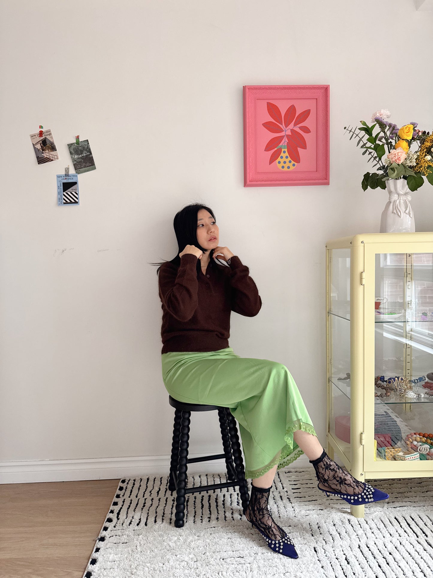 lace banding skirts (Green, Black)