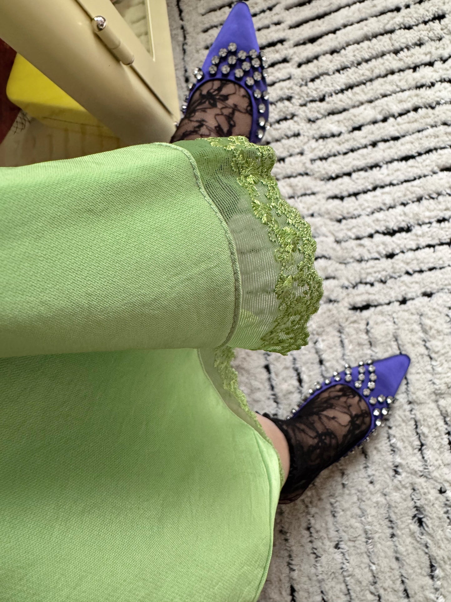 lace banding skirts (Green, Black)