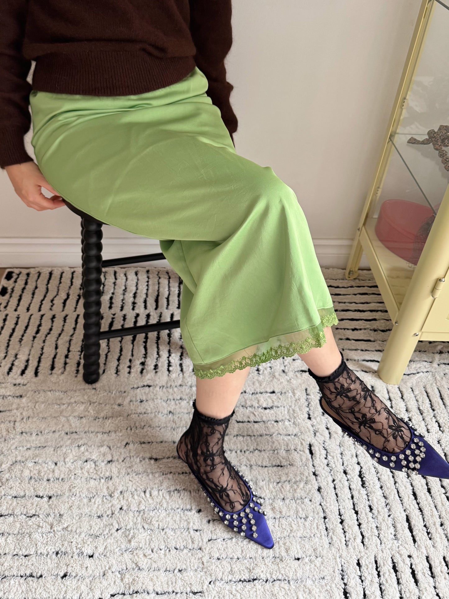 lace banding skirts (Green, Black)