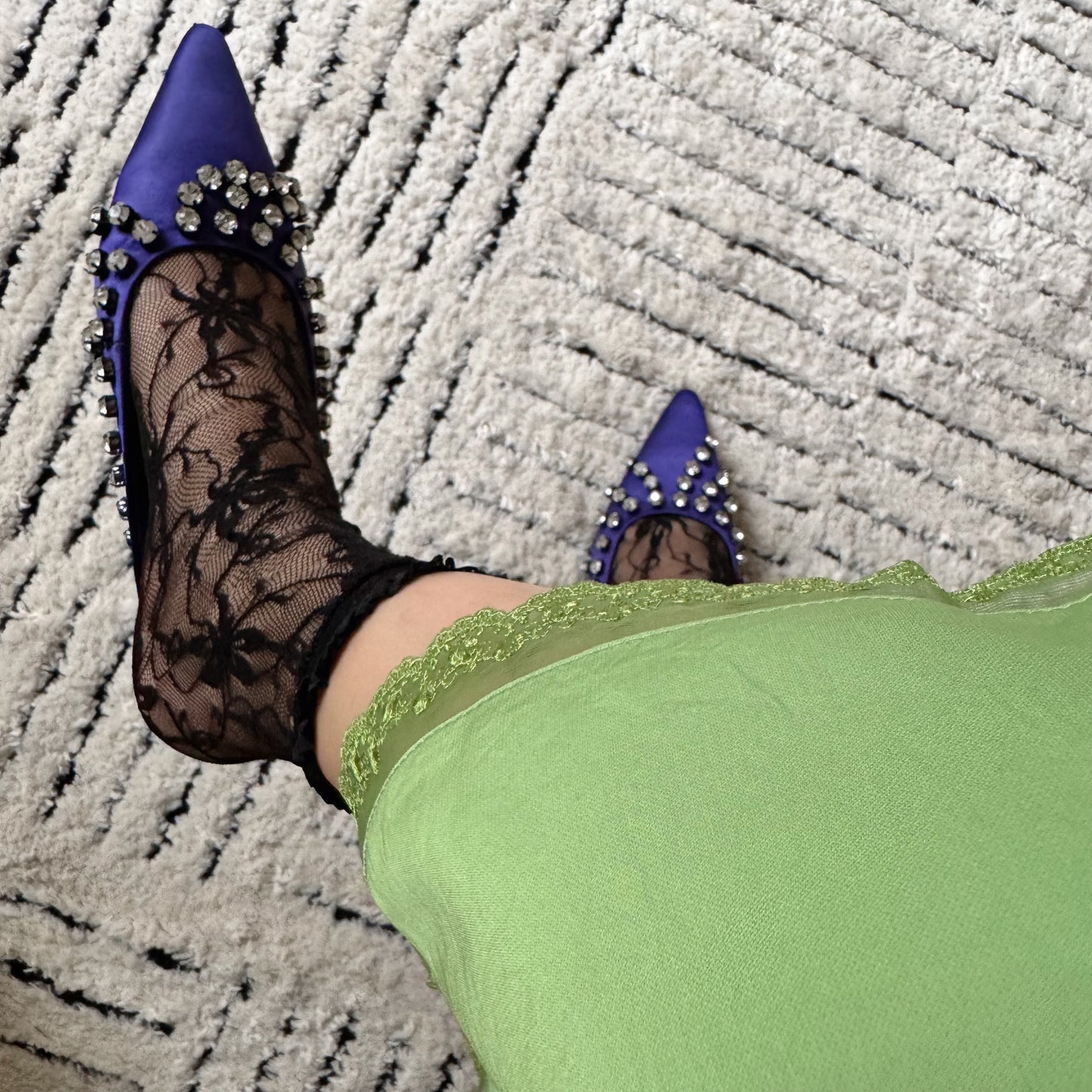 lace banding skirts (Green, Black)