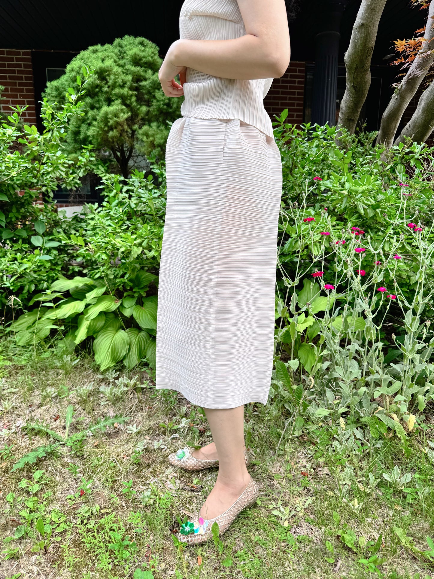 Pleated Wide Cropped Pants (ivory, beige, black)