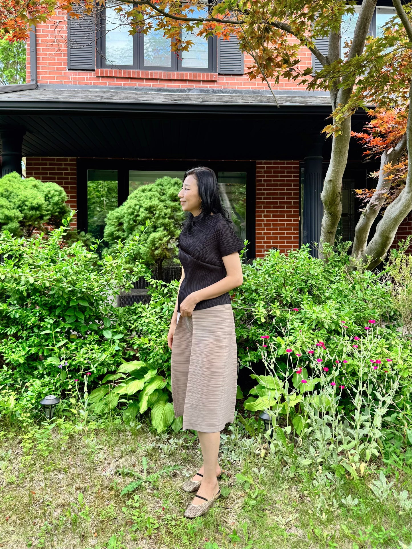Pleated Wide Cropped Pants (ivory, beige, black)
