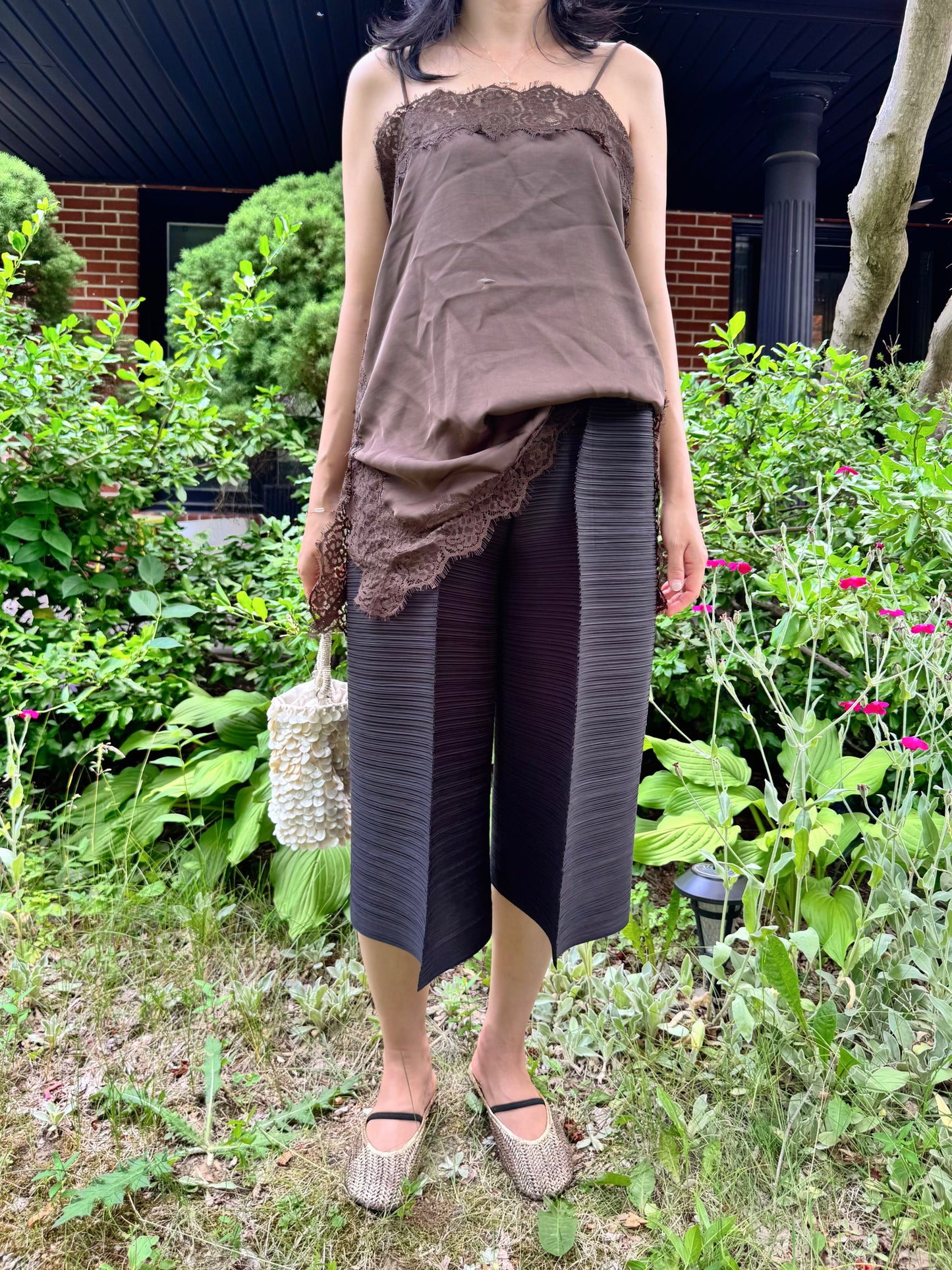 Pleated Wide Cropped Pants (ivory, beige, black)