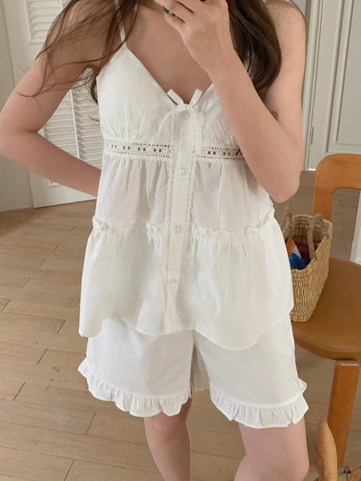 Eyelet Cotton Pajama Set