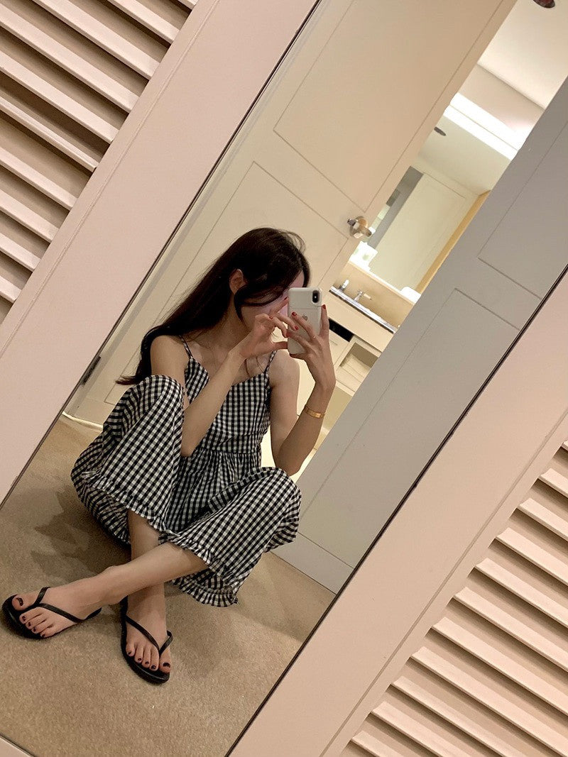 Gingham Frill Pajama Set