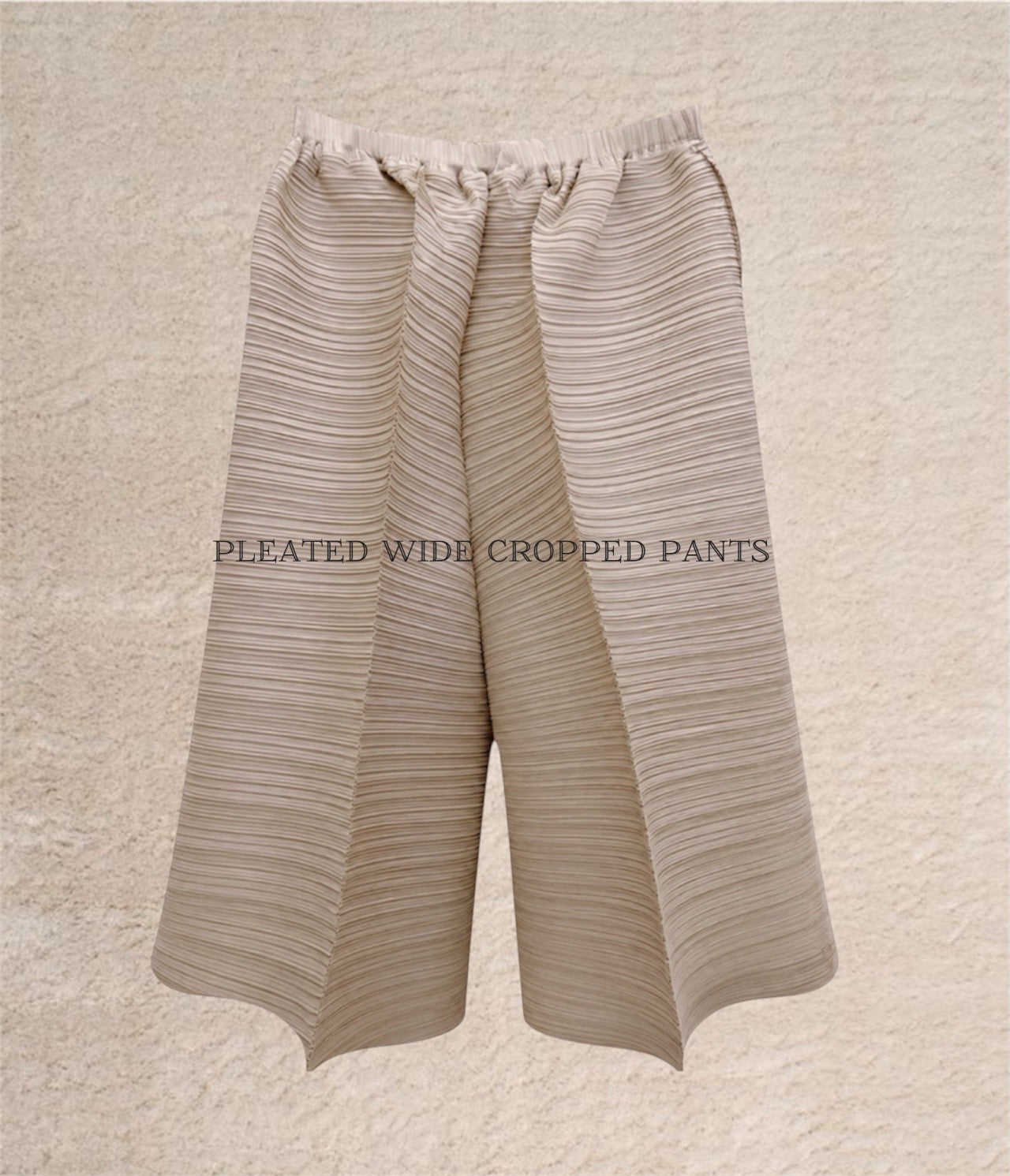 Pleated Wide Cropped Pants (ivory, beige, black)