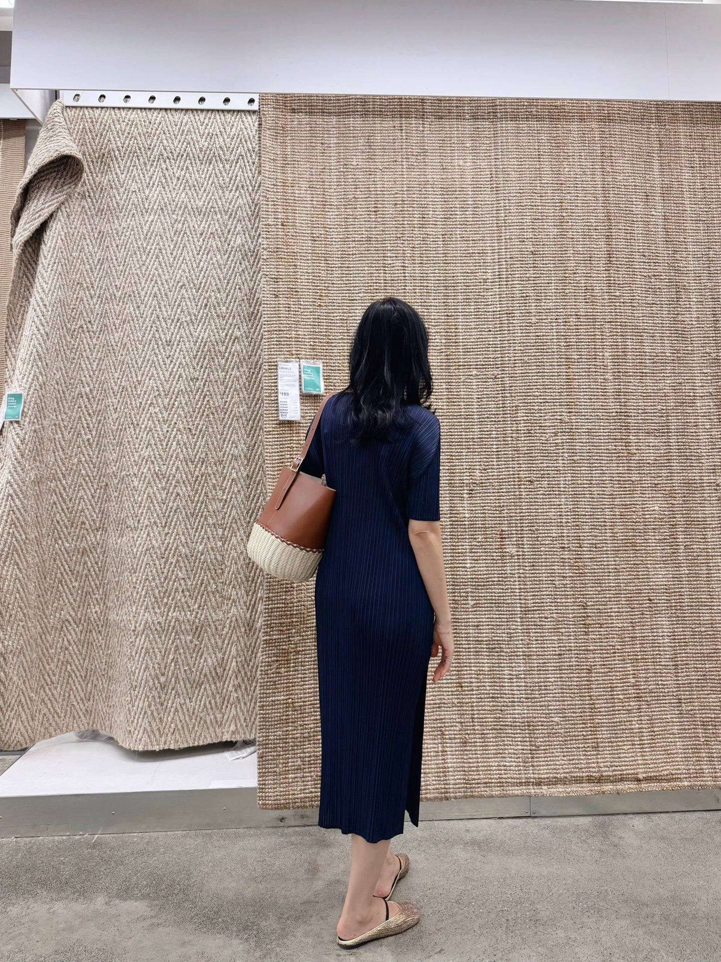 Side Slit Pleated Long Dress