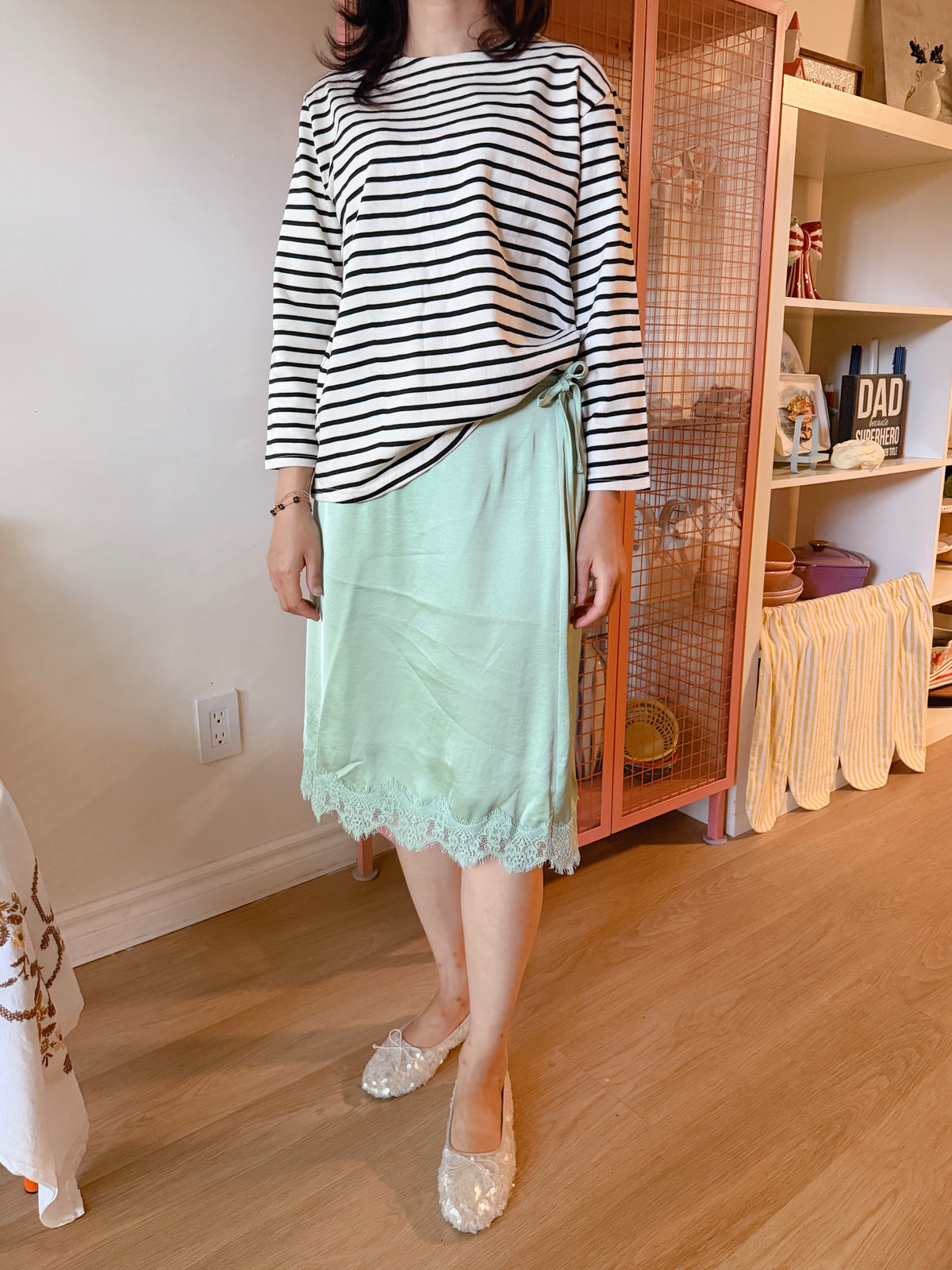 FRENCH STRIPE TOP (burgundy, navy)