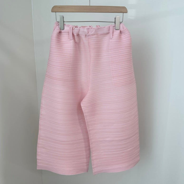 Pleats knee length pants (pink,black,ivory,mocha)