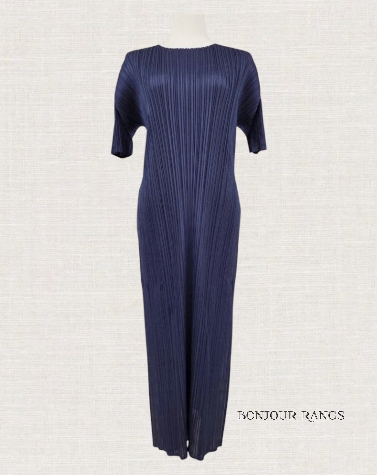 Side Slit Pleated Long Dress