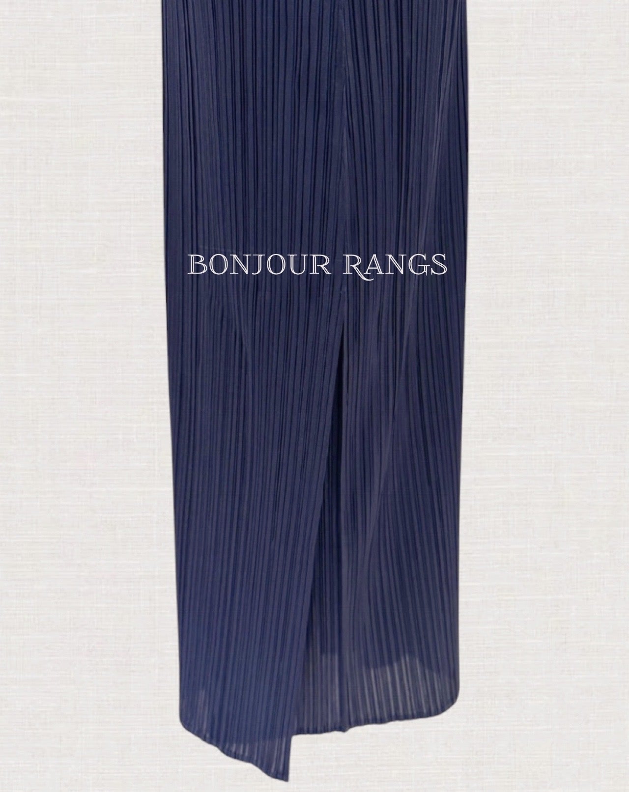Side Slit Pleated Long Dress