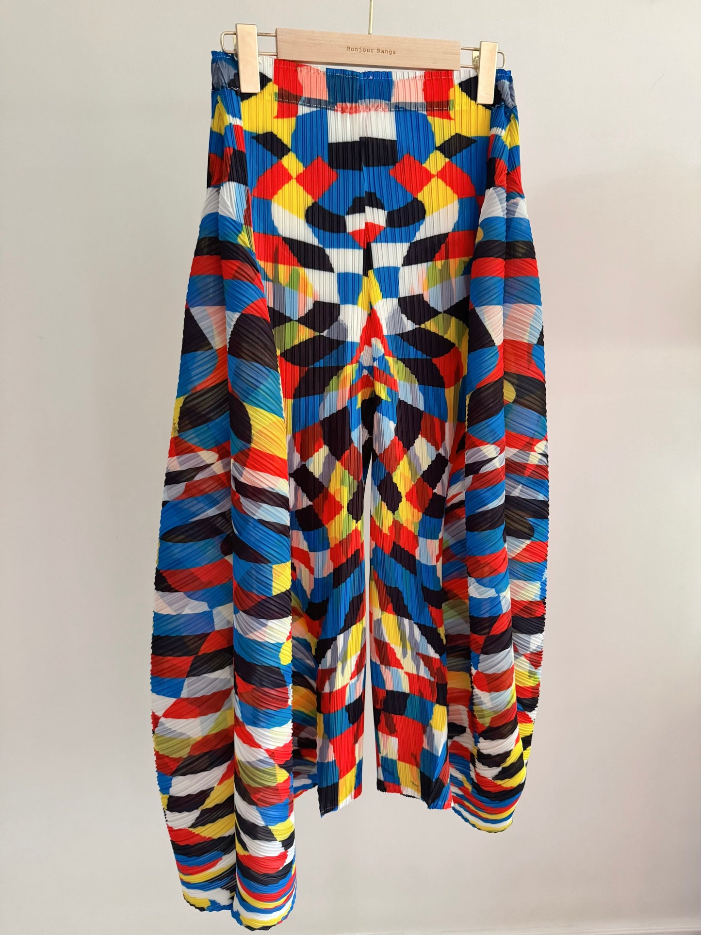 Abstract Pleated Balloon Pants