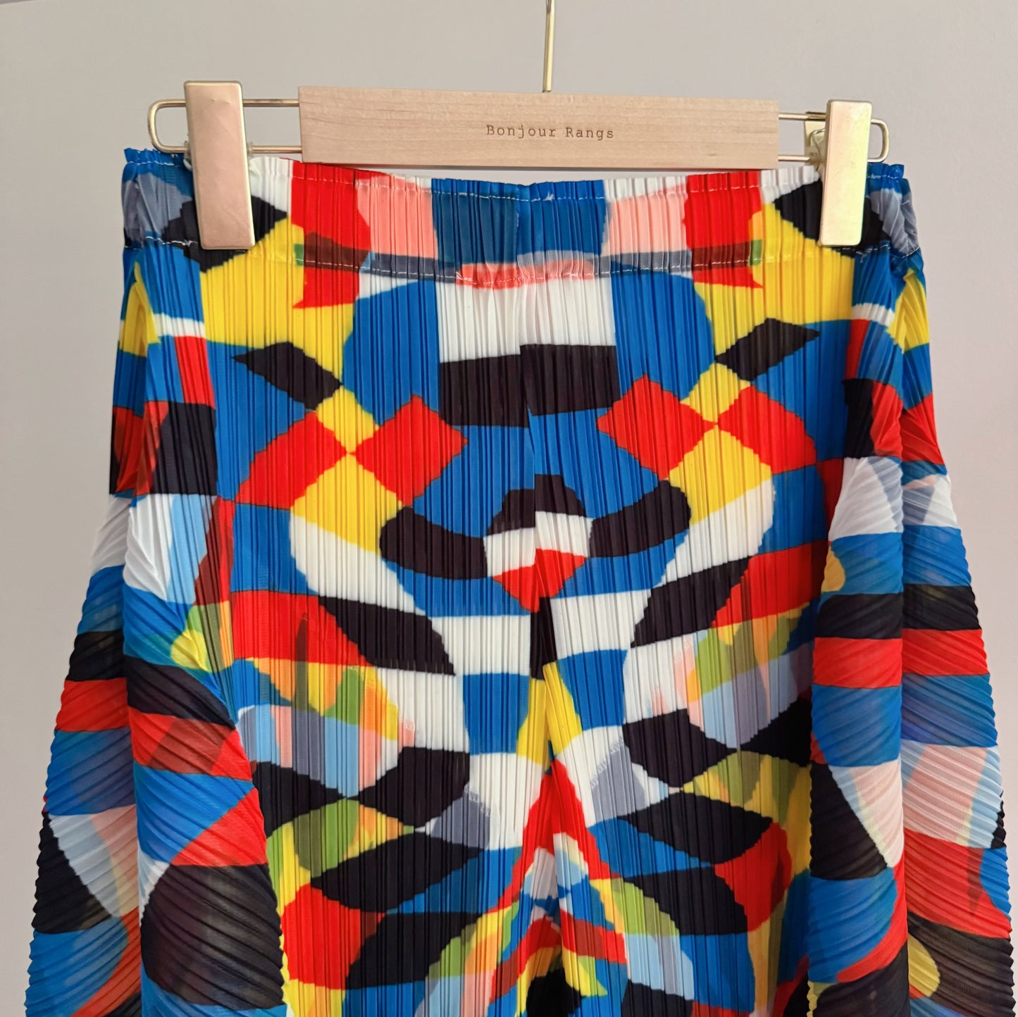 Abstract Pleated Balloon Pants