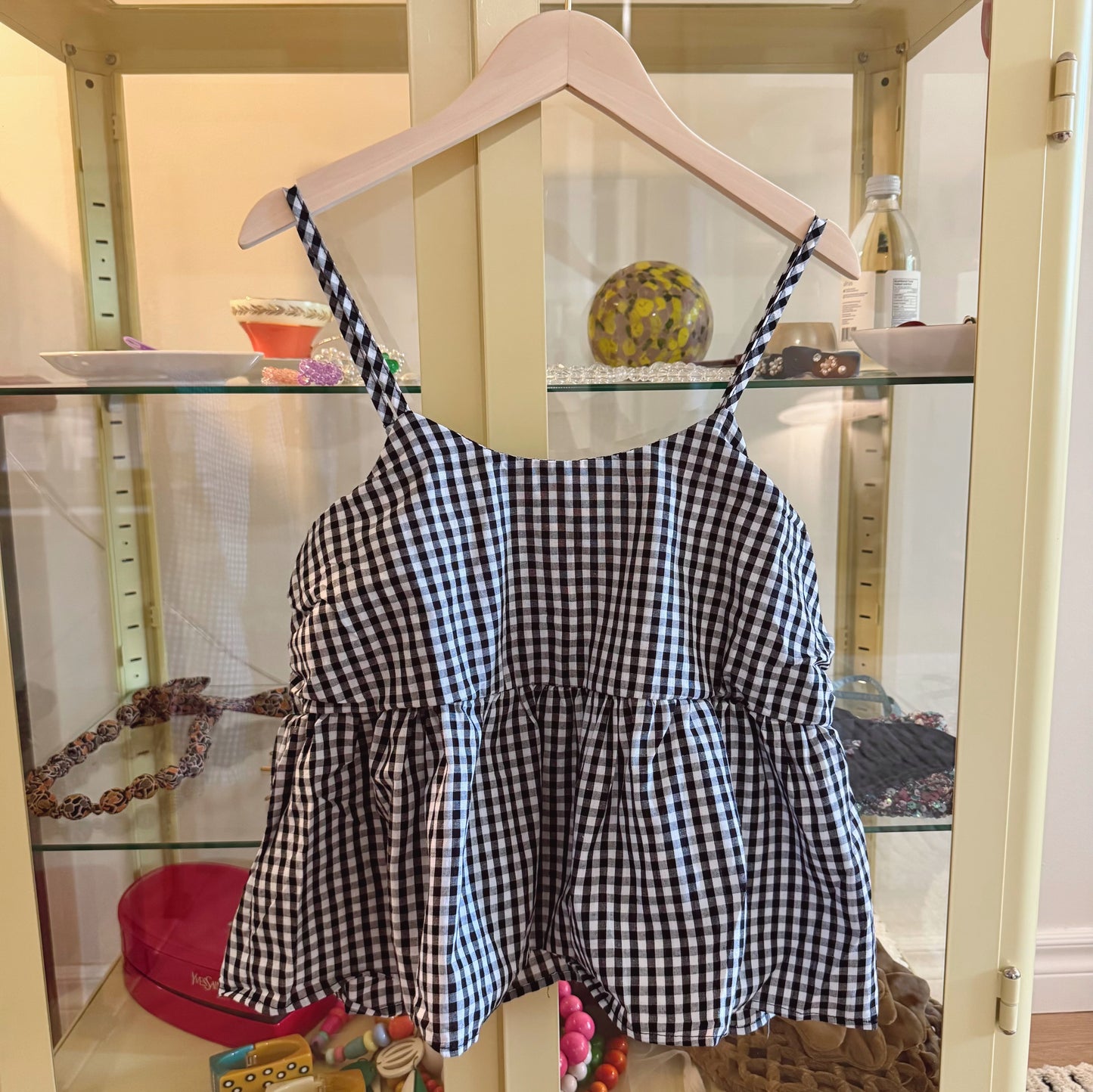 Gingham Frill Pajama Set
