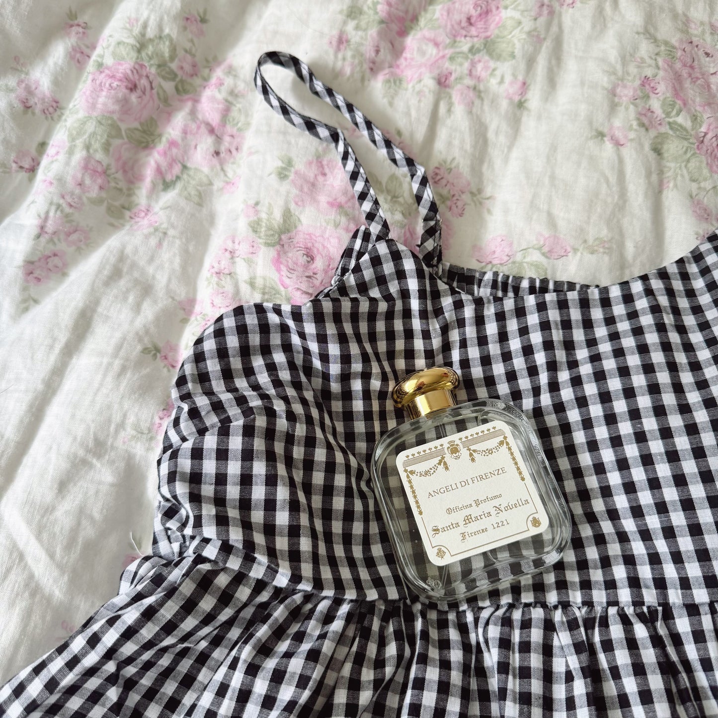 Gingham Frill Pajama Set