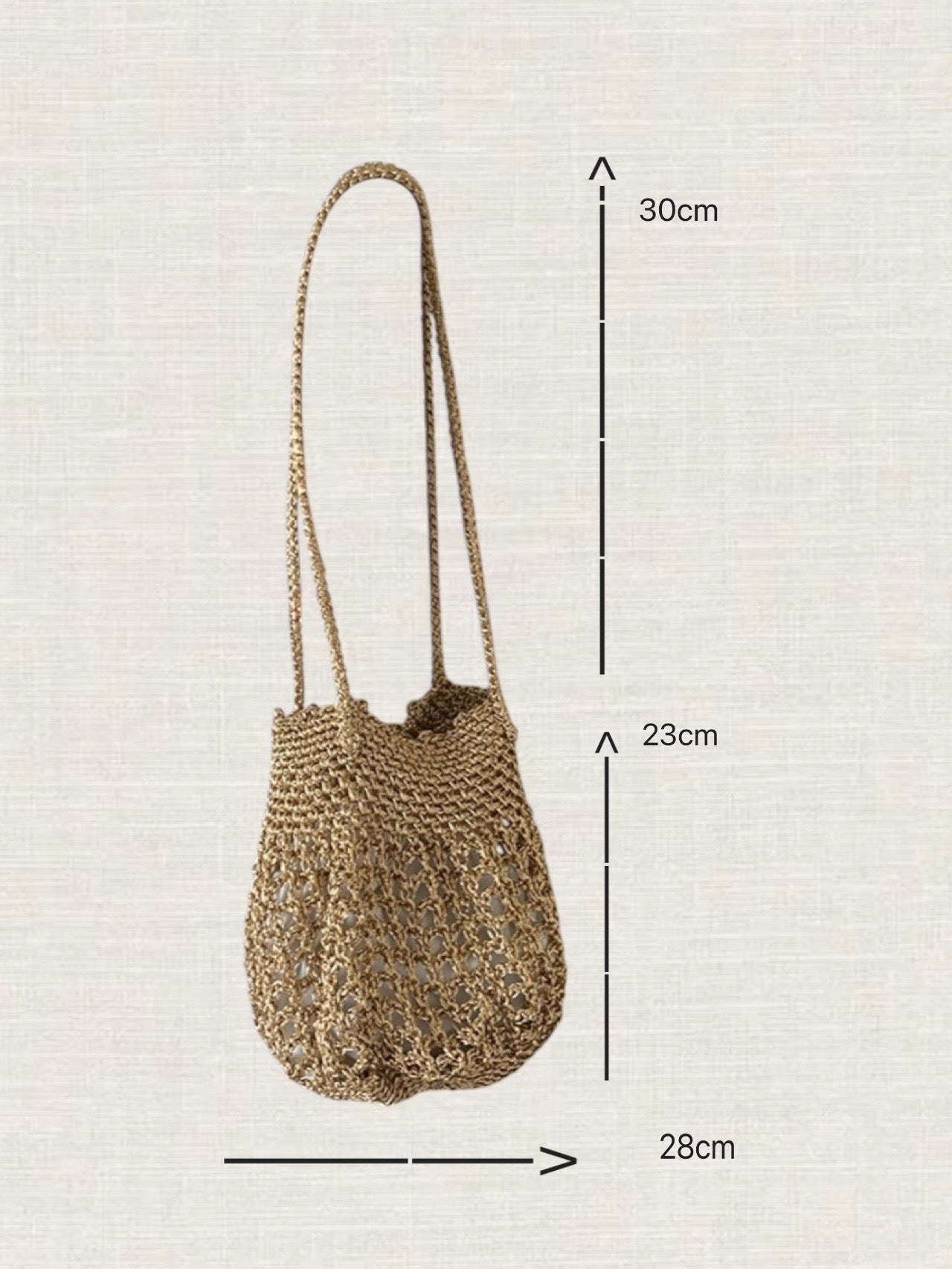 Lumi Crochet Net Bag(Gold, Silver )