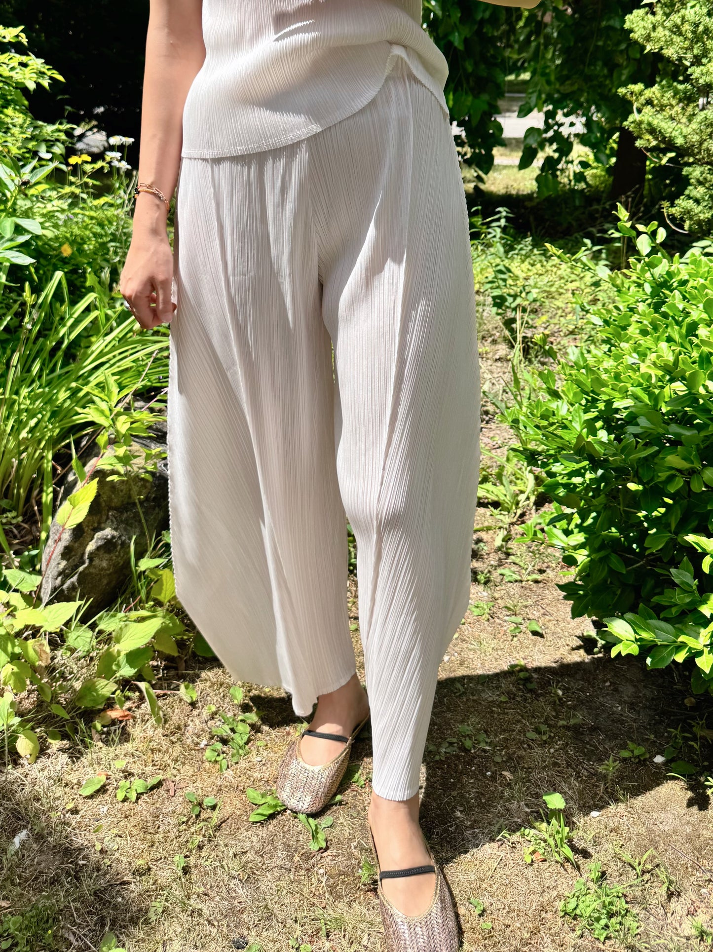 Glow Pleated Balloon Pants(brick, ivory, black)