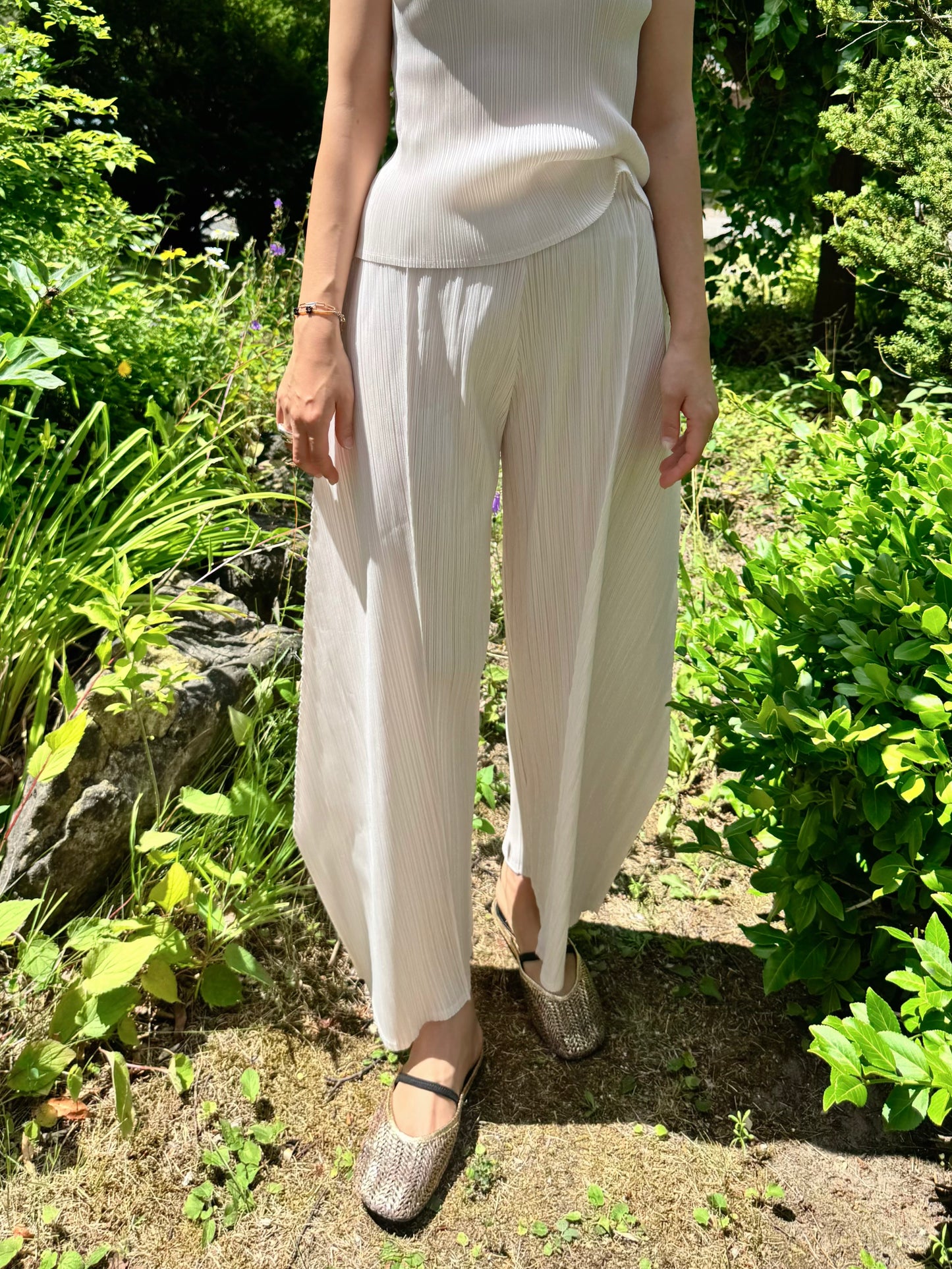 Glow Pleated Balloon Pants(brick, ivory, black)