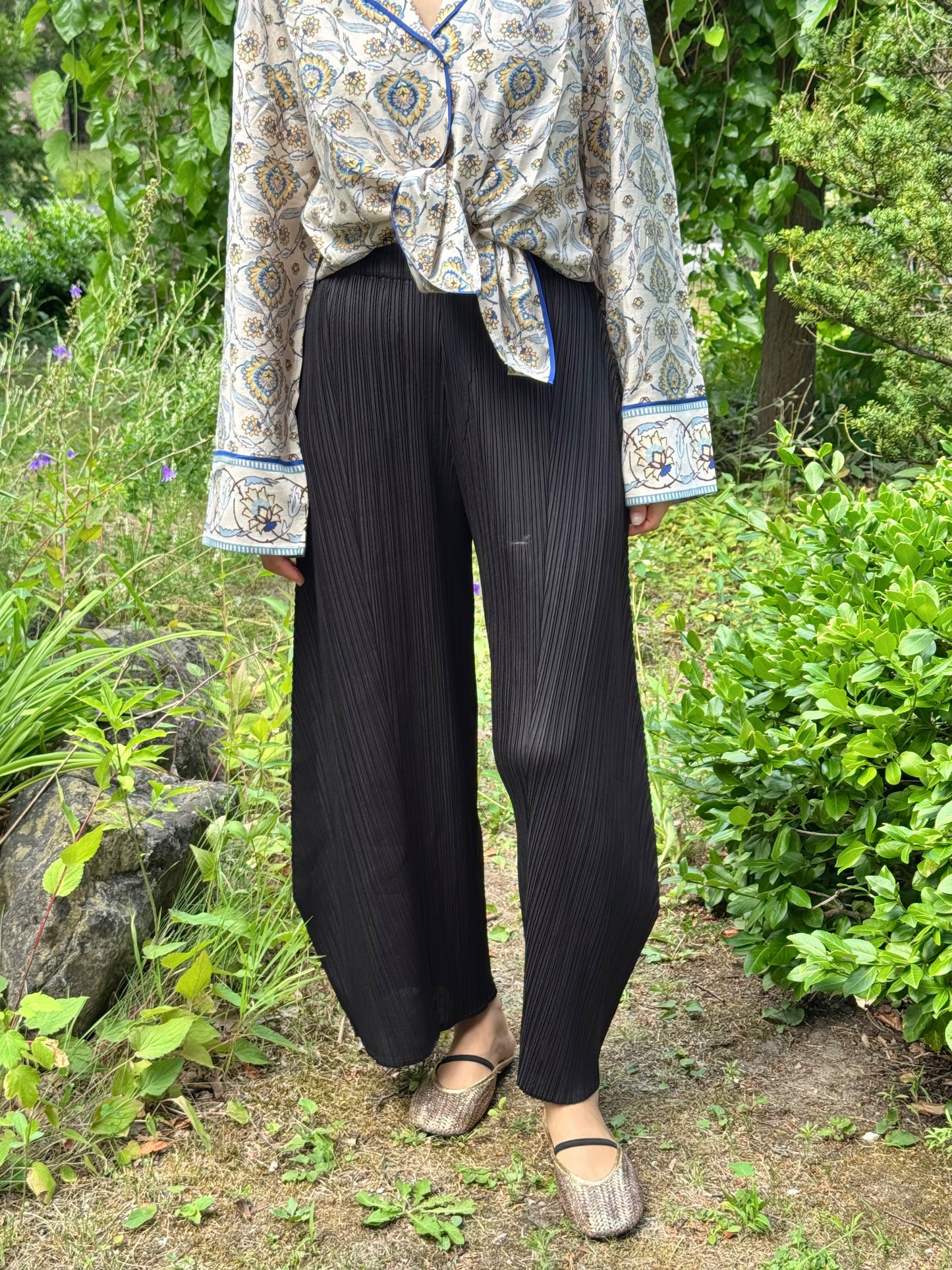 Glow Pleated Balloon Pants(brick, ivory, black)