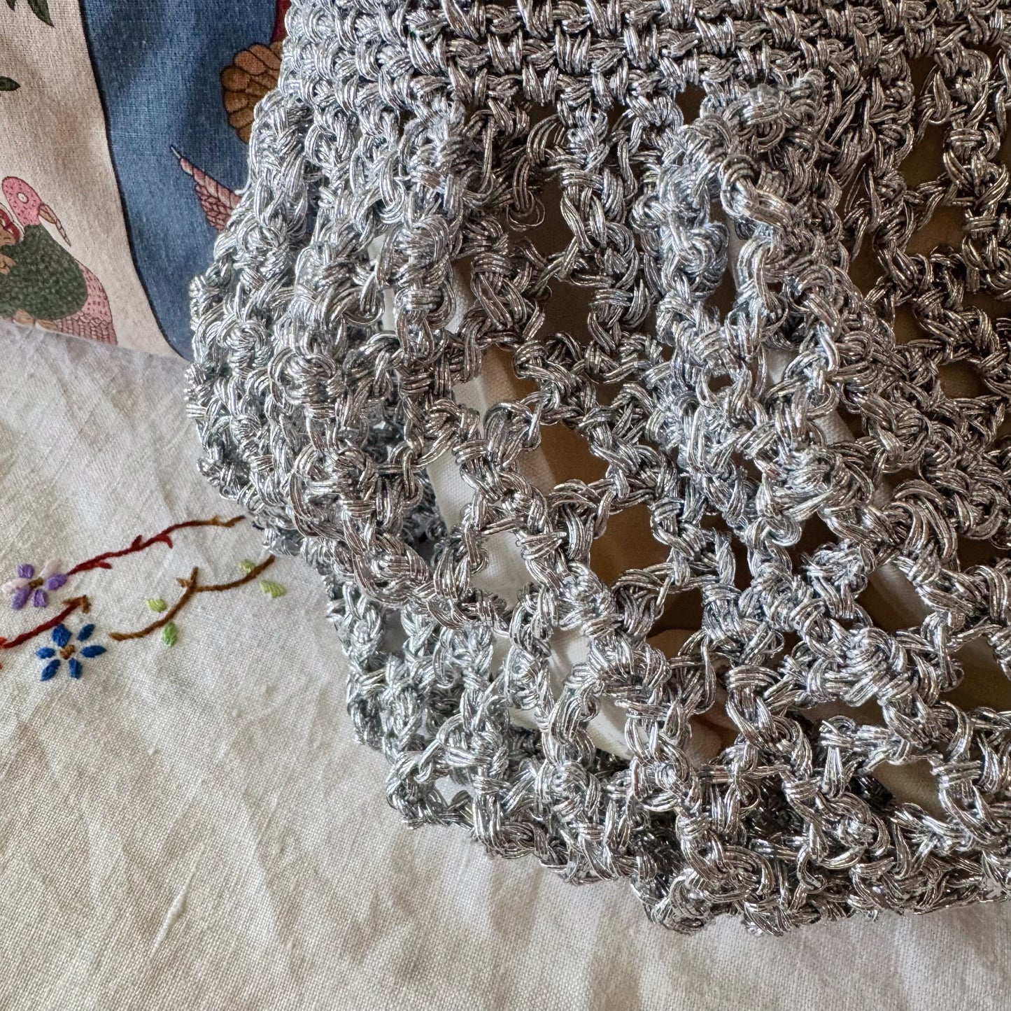 Lumi Crochet Net Bag(Gold, Silver )