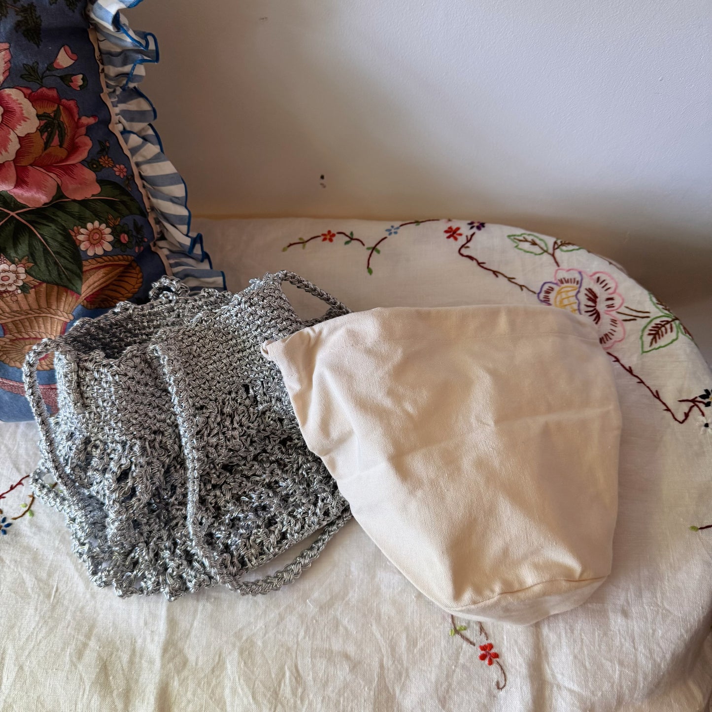 Lumi Crochet Net Bag(Gold, Silver )