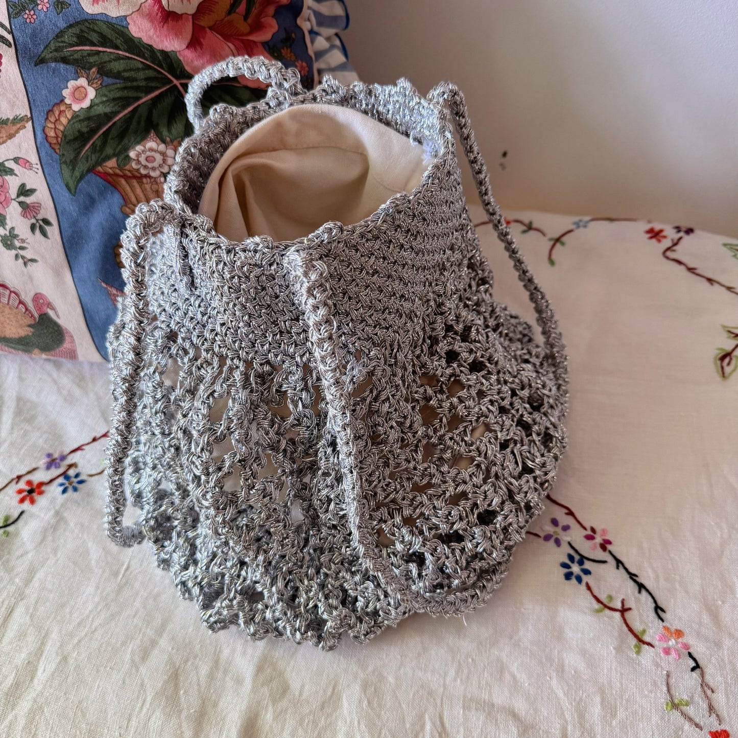 Lumi Crochet Net Bag(Gold, Silver )