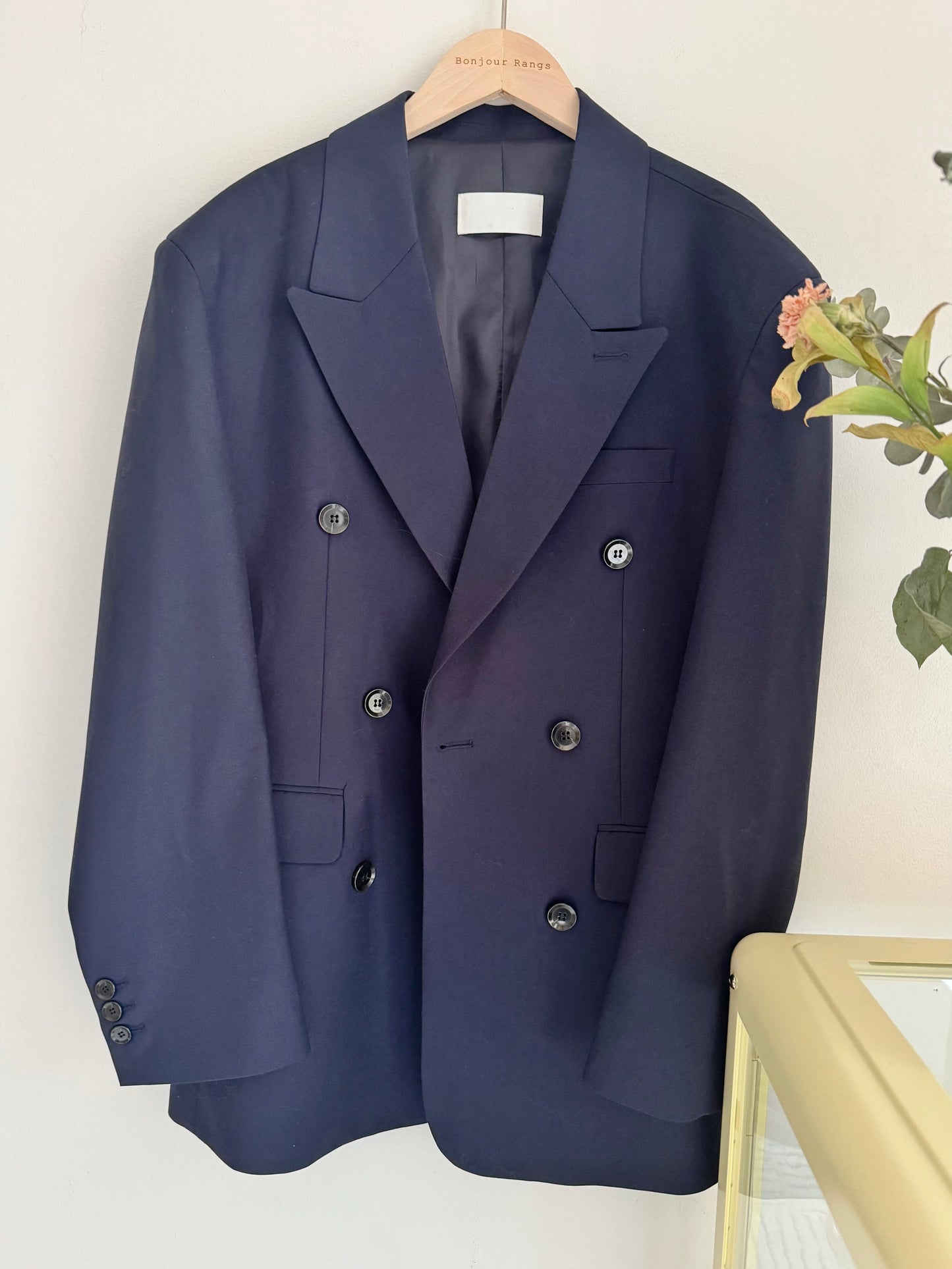 oversized double breasted blazer (pink,khaki,navy)