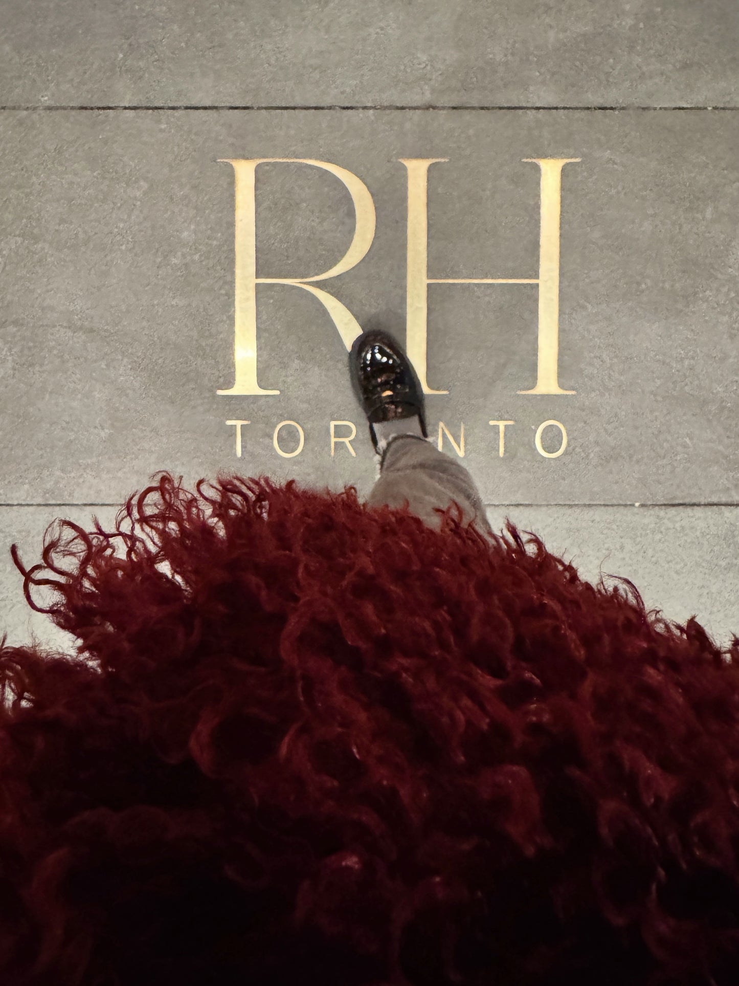 Burgundy Faux Fur Coat