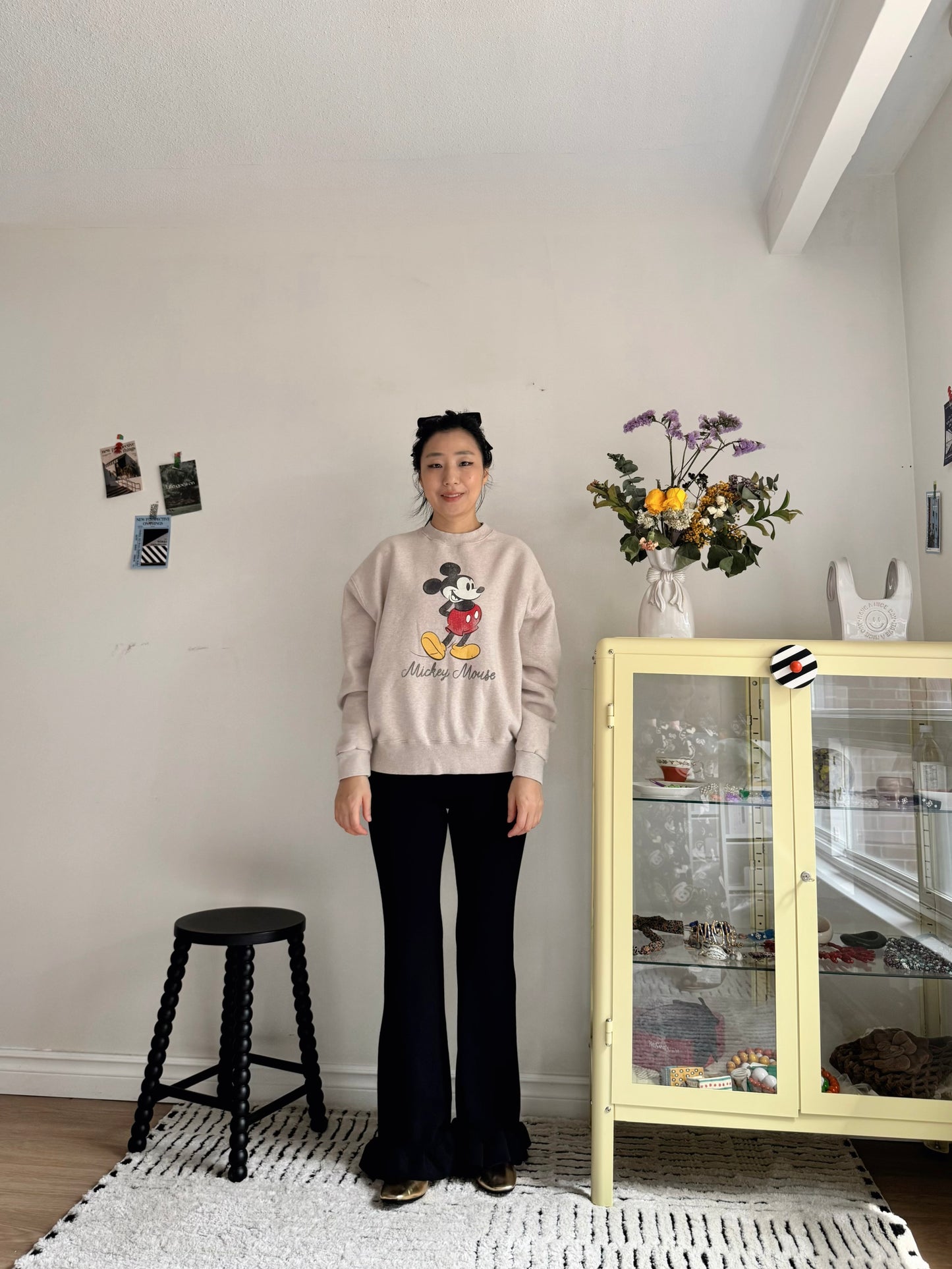 Vintage Micky Sweatshirt (Gray,Navy,beige)