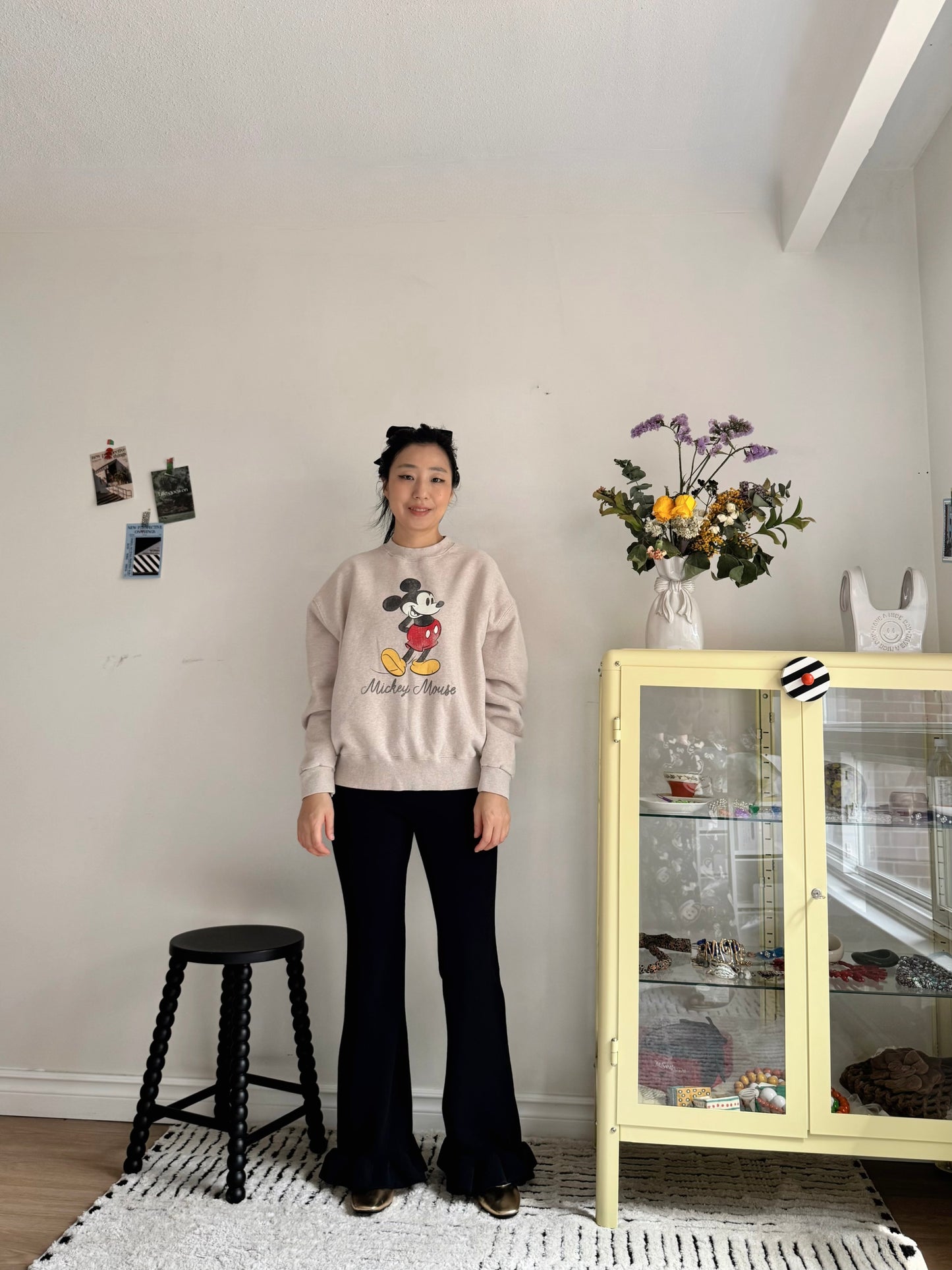 Vintage Micky Sweatshirt (Gray,Navy,beige)