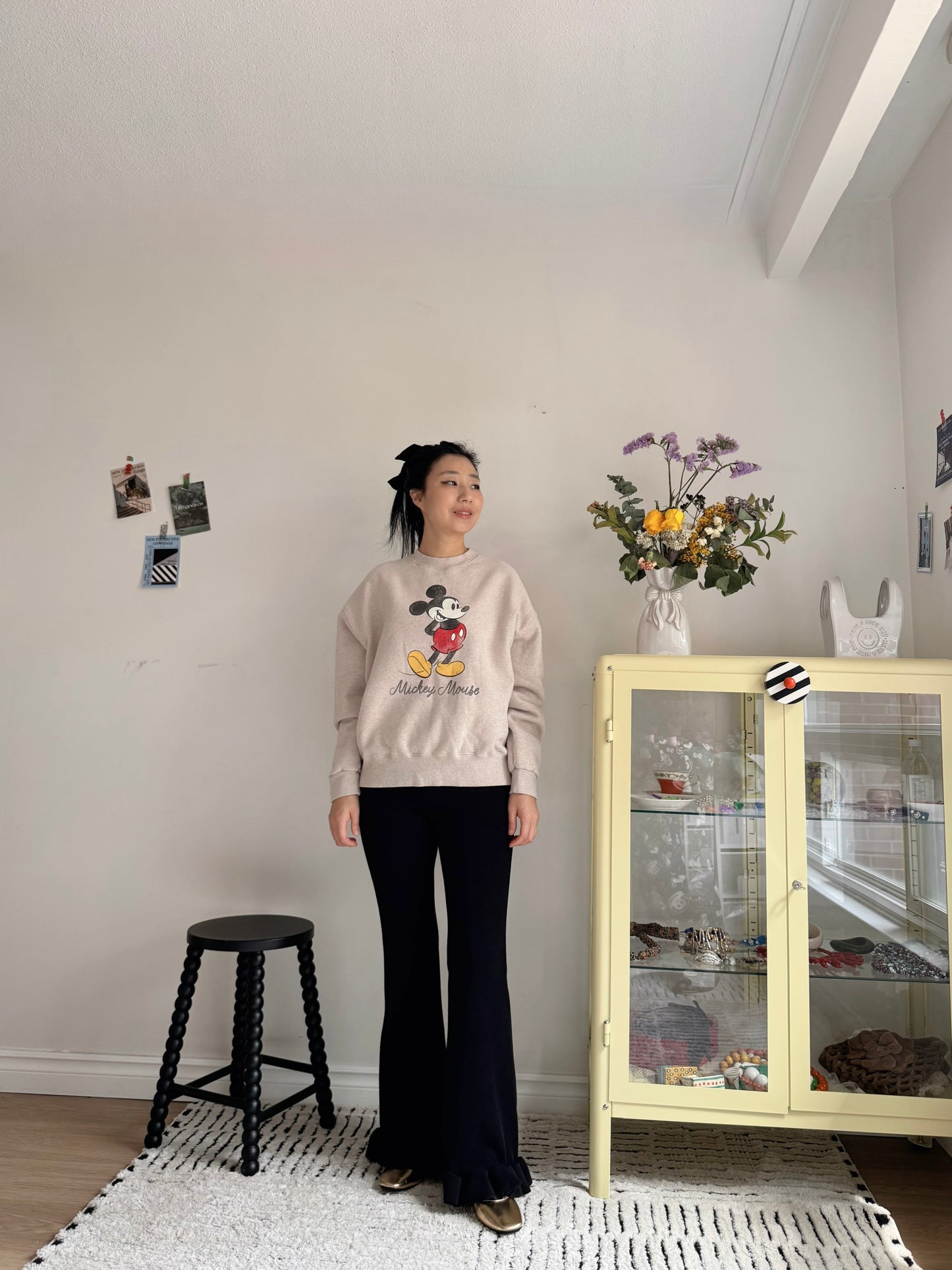 Vintage Micky Sweatshirt (Gray,Navy,beige)