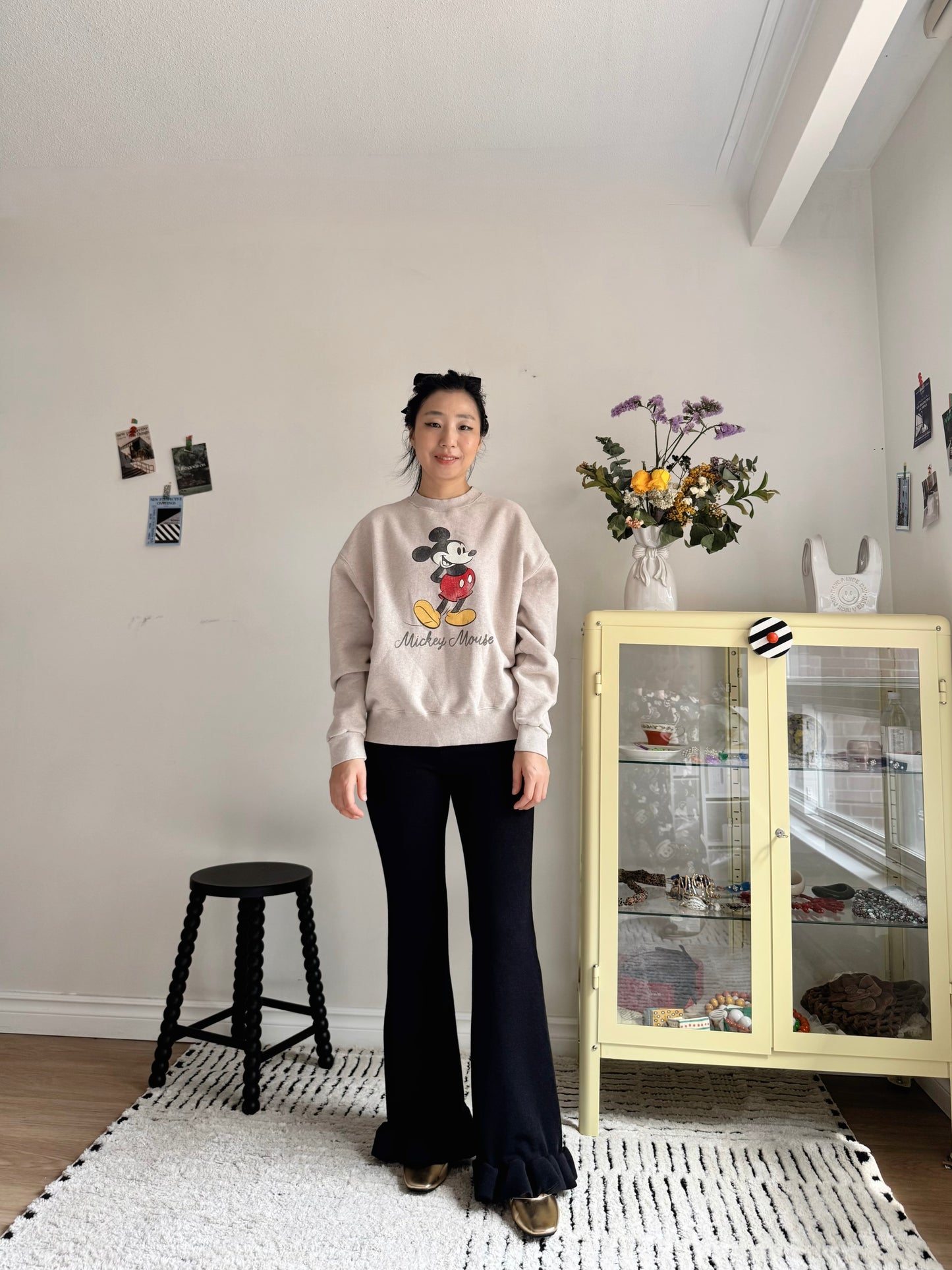 Vintage Micky Sweatshirt (Gray,Navy,beige)