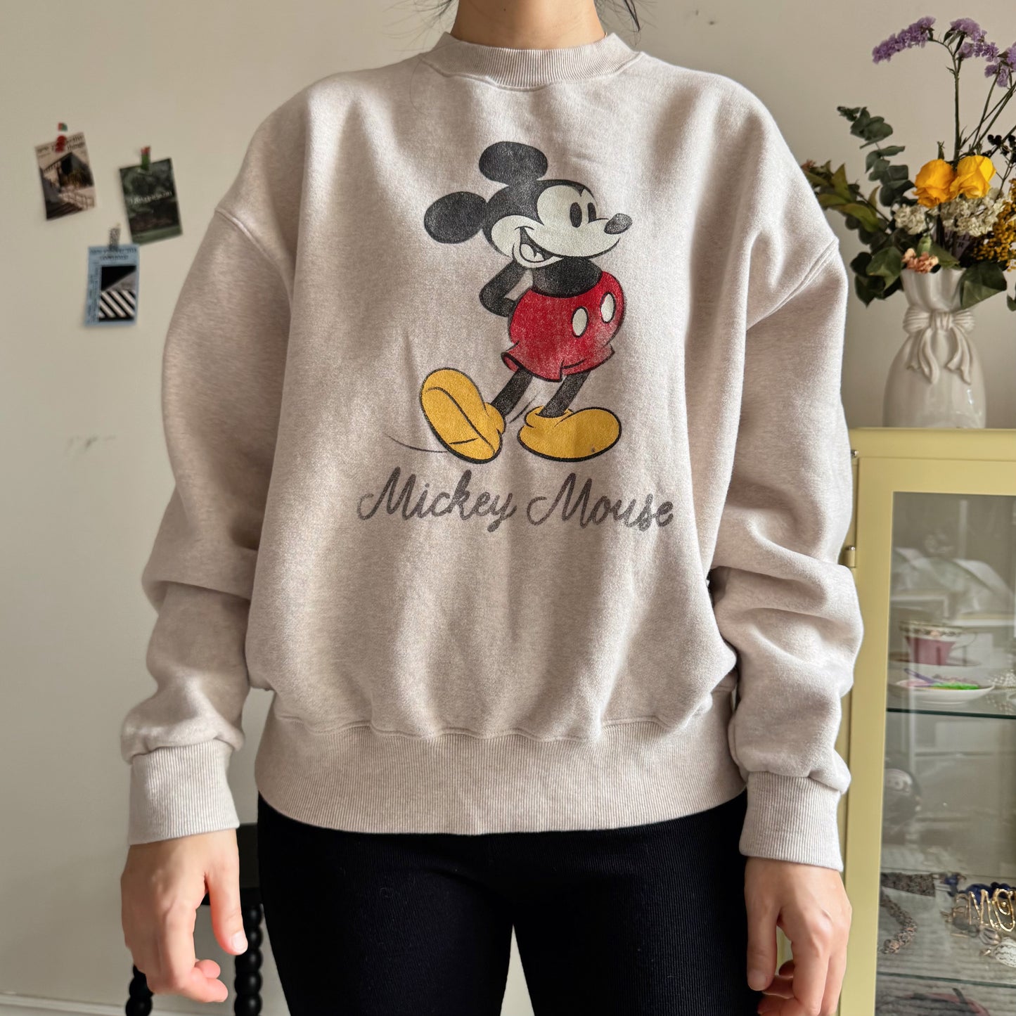 Vintage Micky Sweatshirt (Gray,Navy,beige)