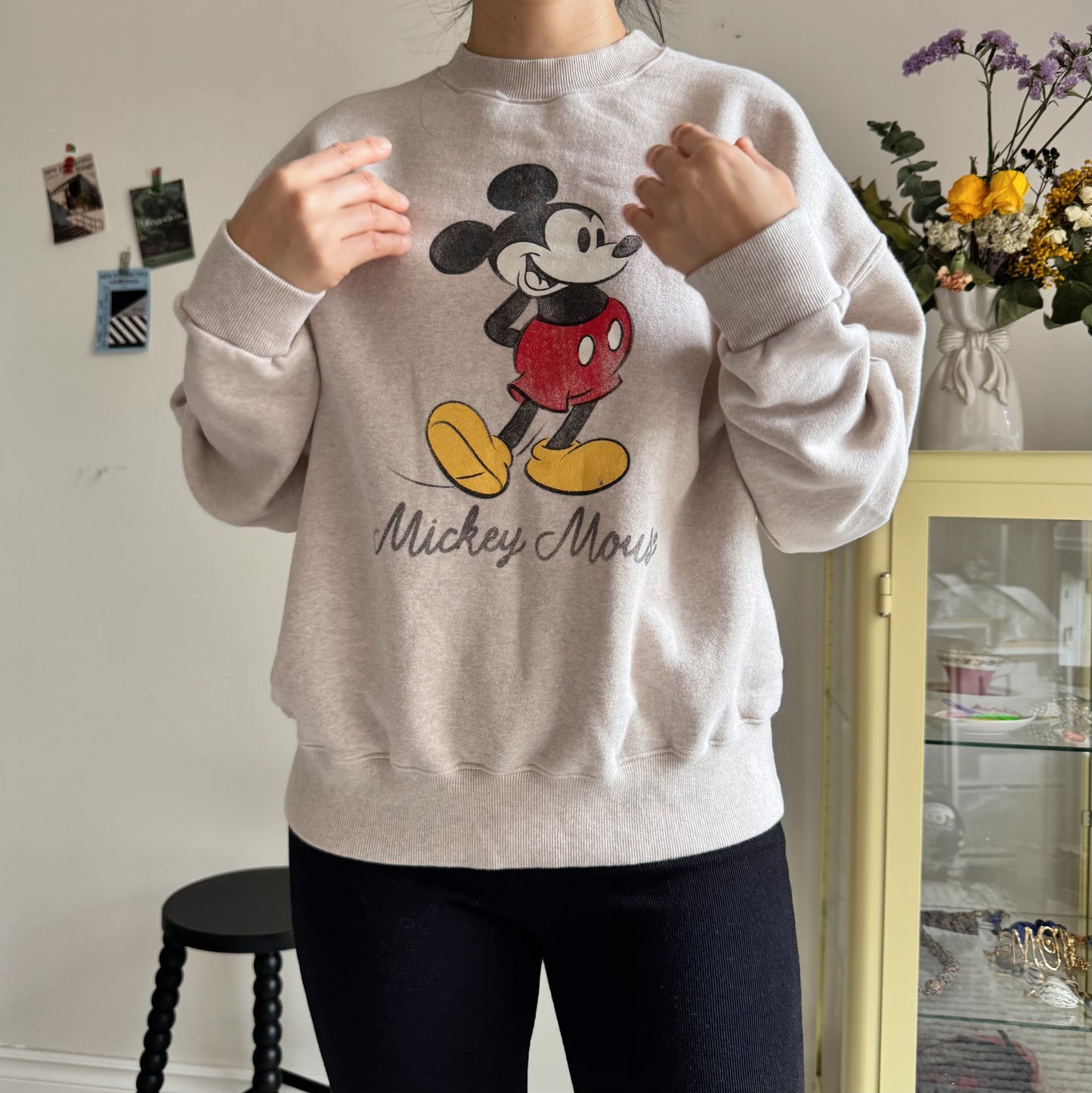 Vintage Micky Sweatshirt (Gray,Navy,beige)