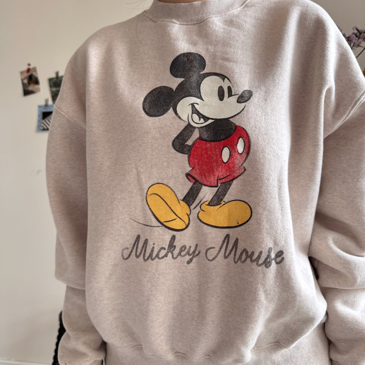Vintage Micky Sweatshirt (Gray,Navy,beige)