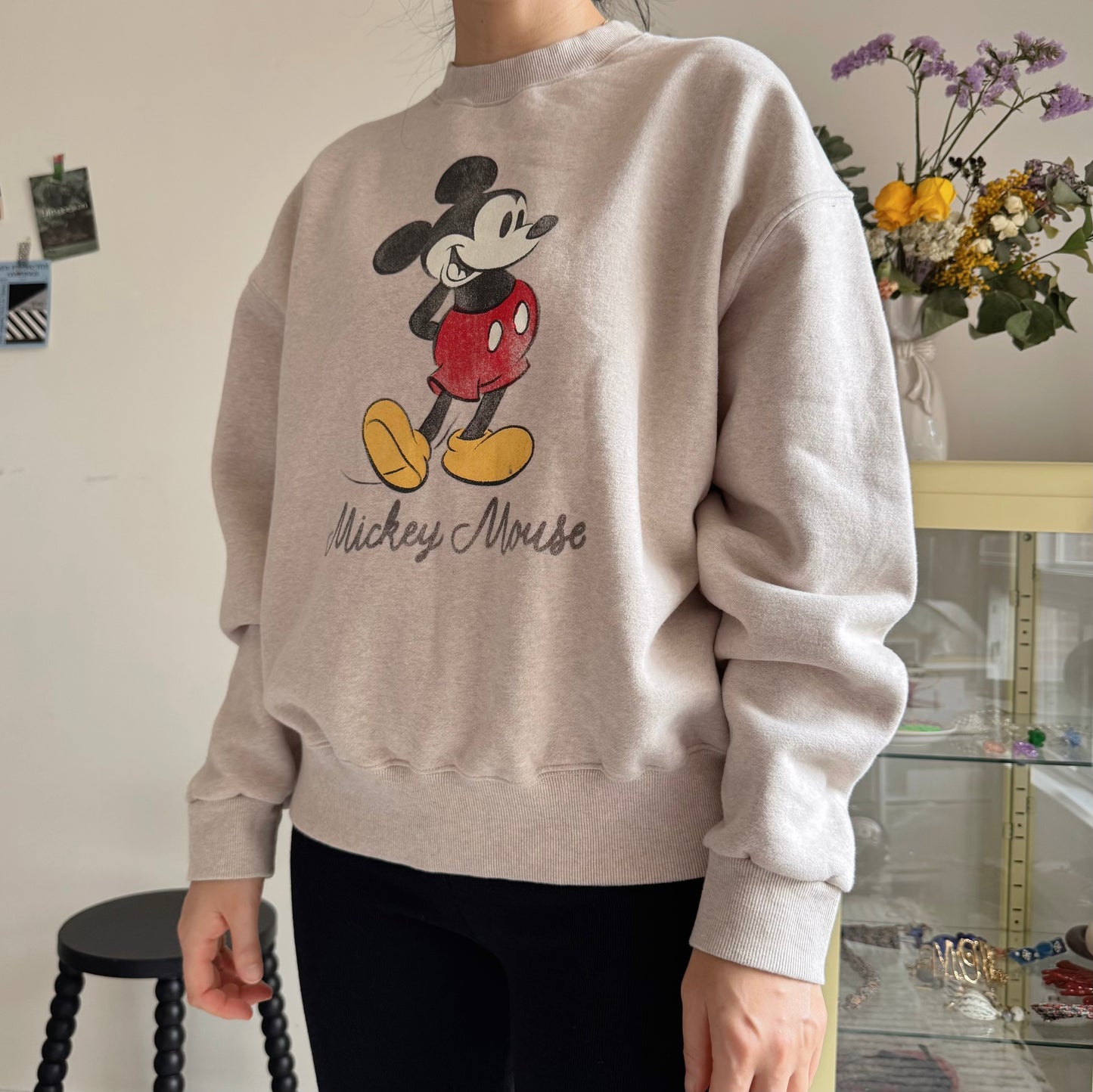 Vintage Micky Sweatshirt (Gray,Navy,beige)