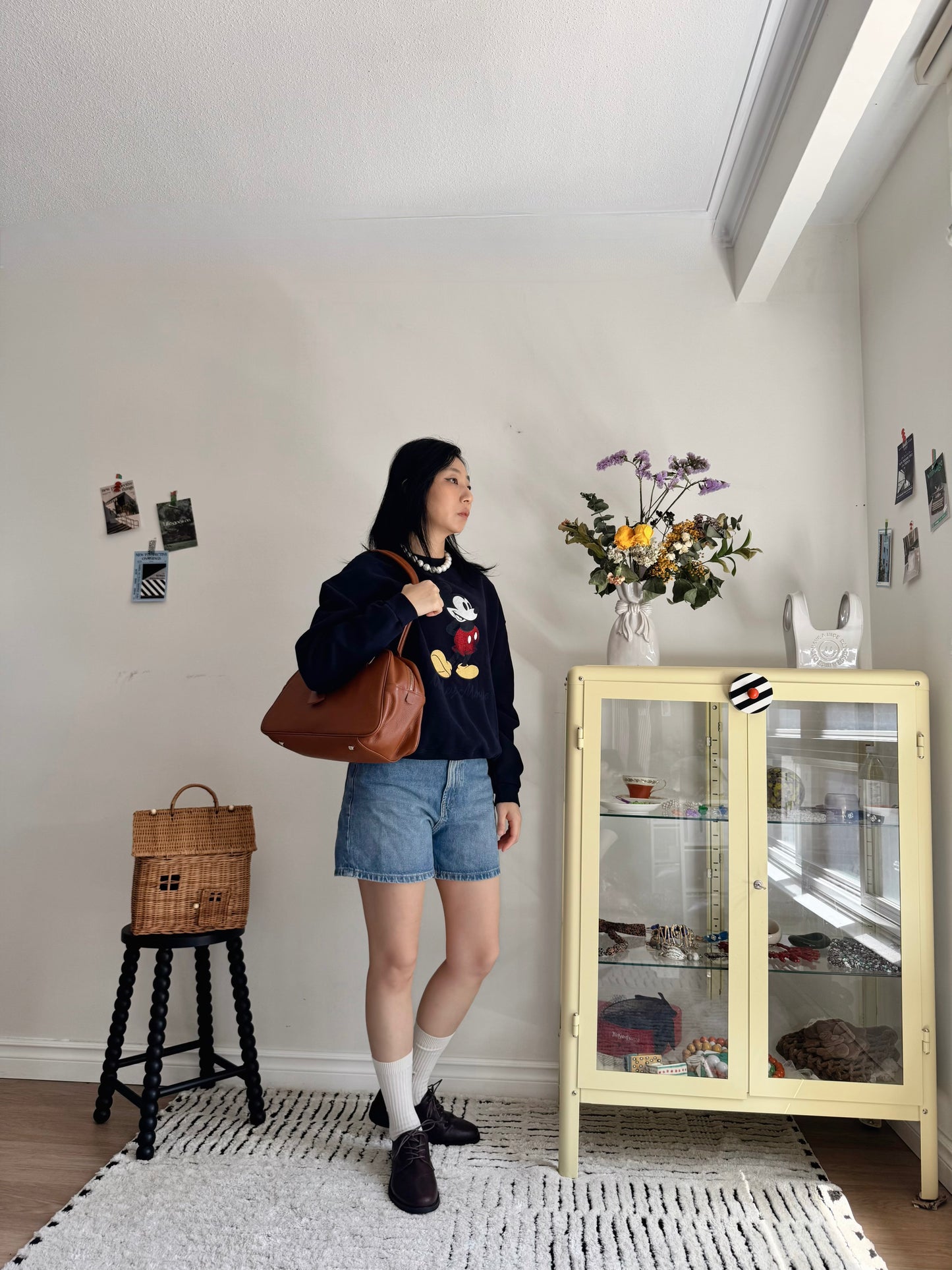 Vintage Micky Sweatshirt (Gray,Navy,beige)