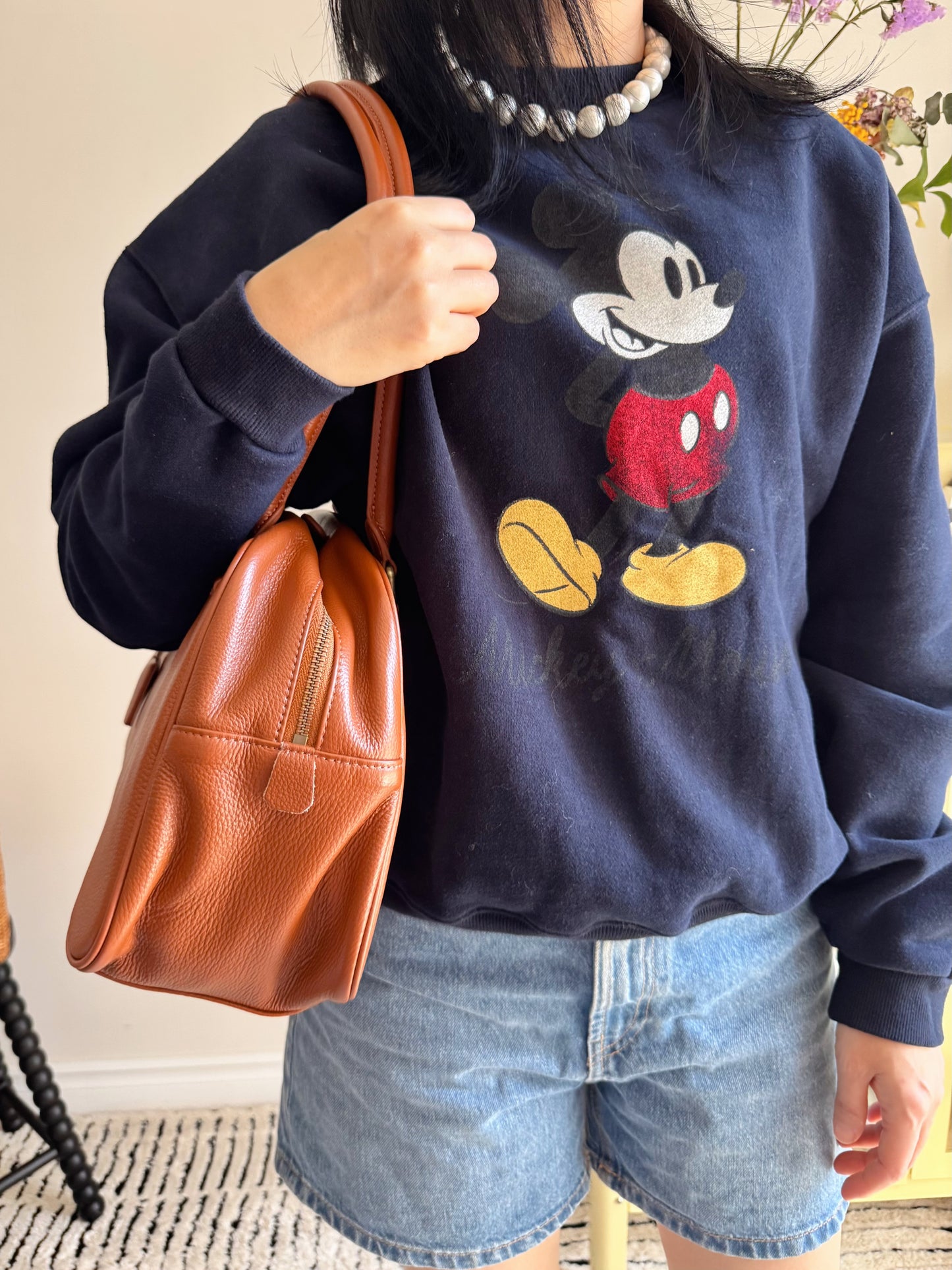 Vintage Micky Sweatshirt (Gray,Navy,beige)