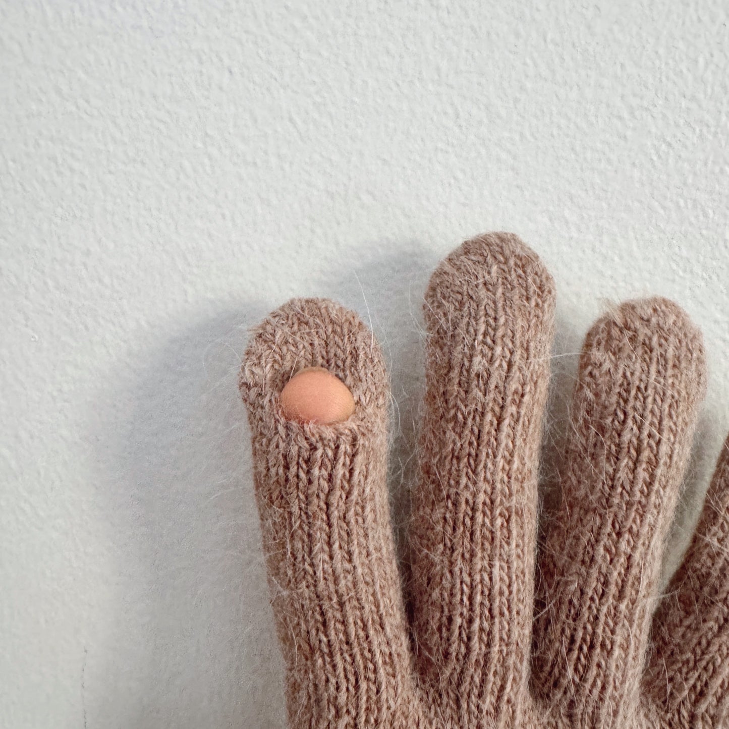 Flower Angora Gloves  (white, gray, blue, beige, black)