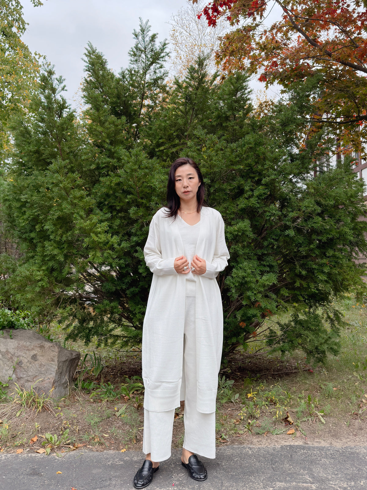 SOFT KNIT 3PIECE SET (Ivory ,Beige ,Black)