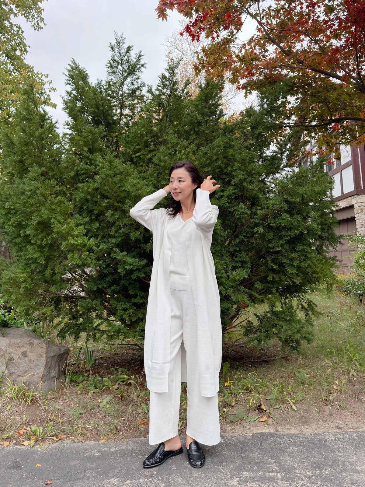 SOFT KNIT 3PIECE SET (Ivory ,Beige ,Black)
