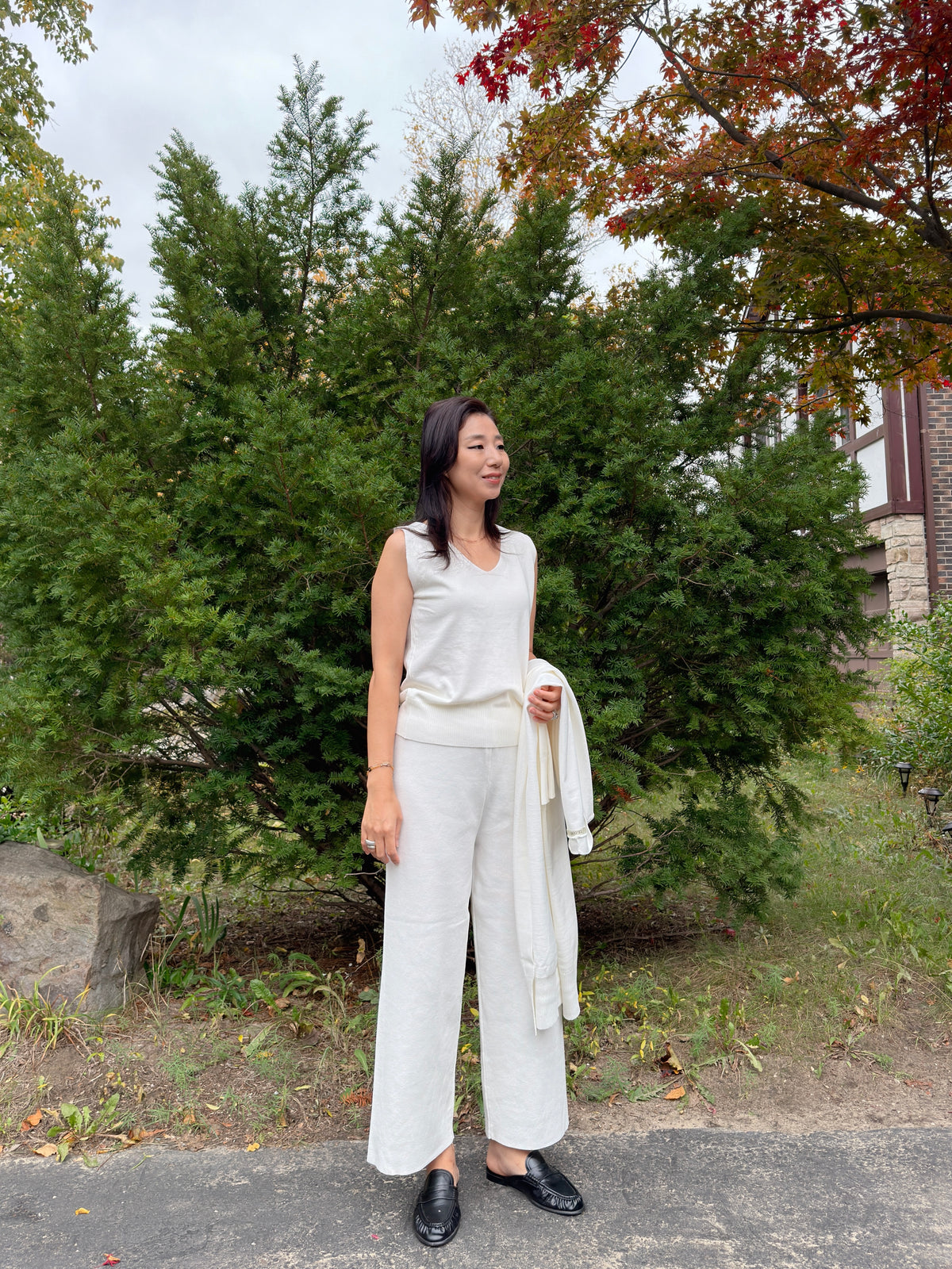 SOFT KNIT 3PIECE SET (Ivory ,Beige ,Black)