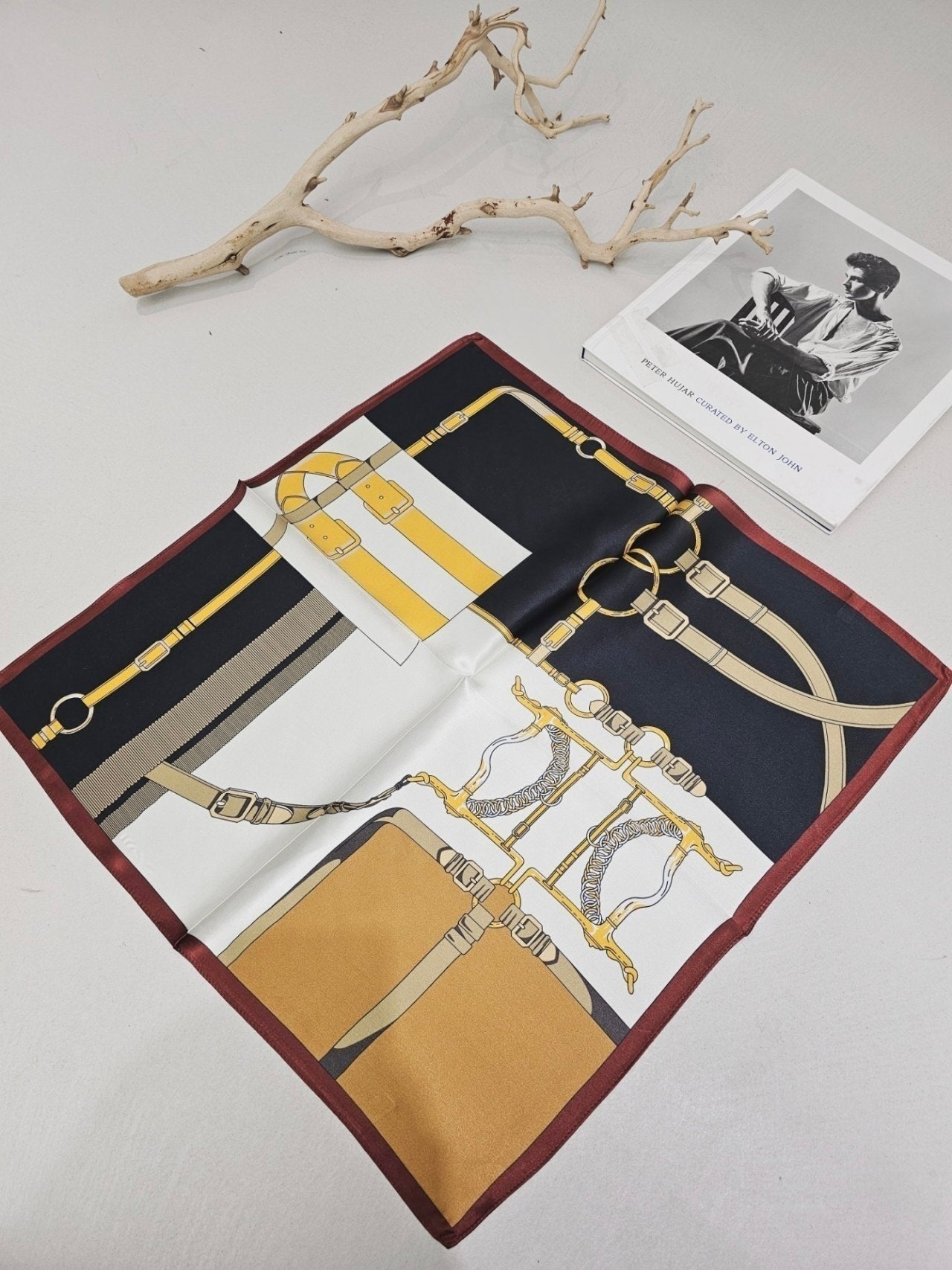 100% silk Heritage Belt Square Scarf